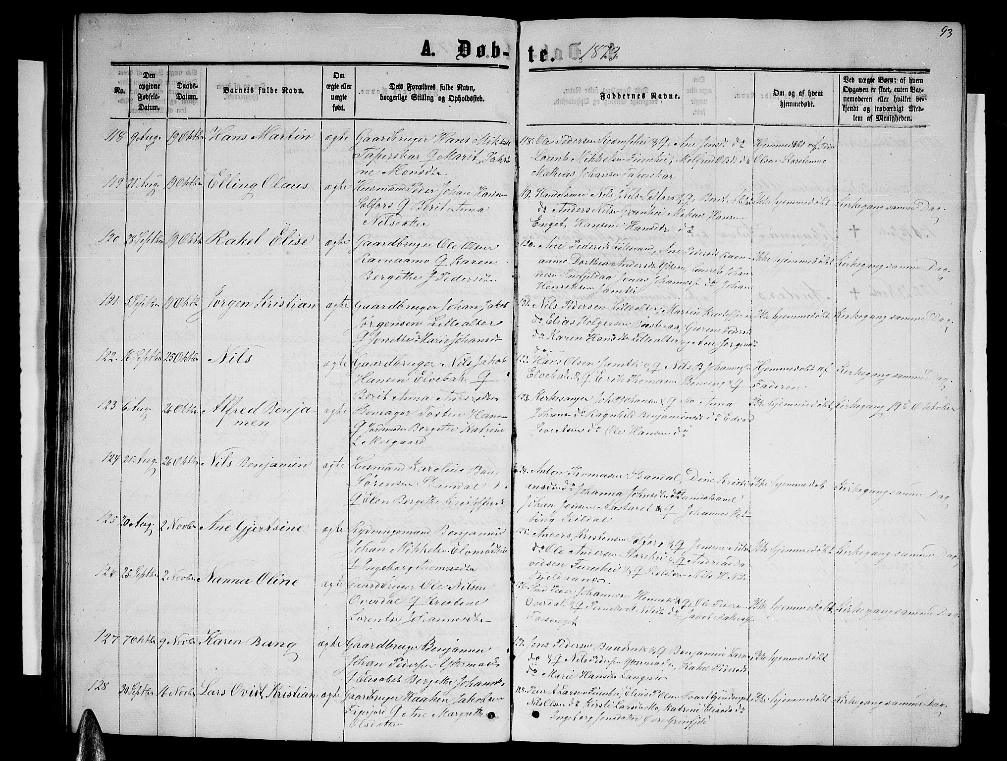 Ministerialprotokoller, klokkerbøker og fødselsregistre - Nordland, SAT/A-1459/827/L0415: Parish register (copy) no. 827C04, 1864-1886, p. 93
