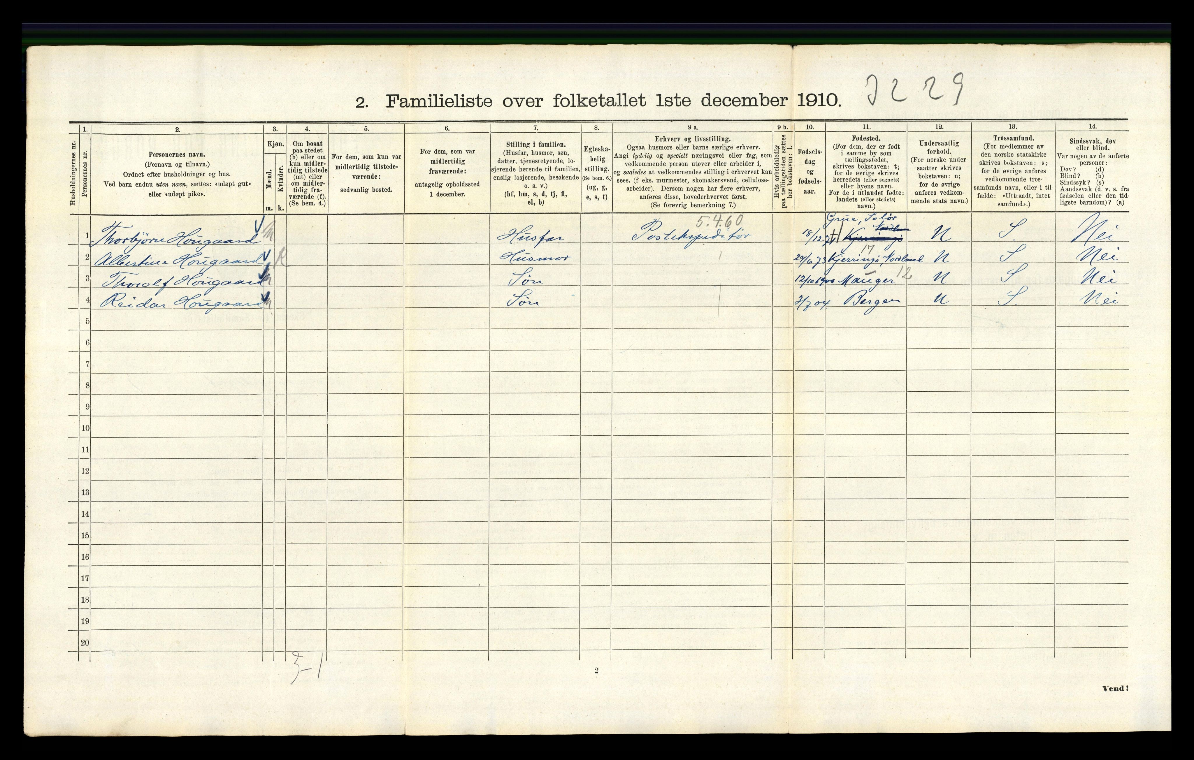 RA, 1910 census for Kristiania, 1910, p. 23394