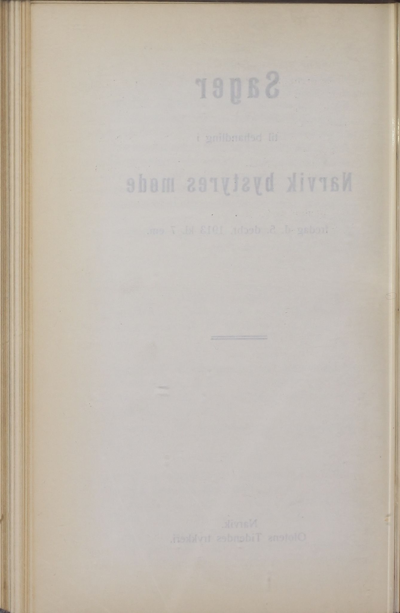 Narvik kommune. Formannskap , AIN/K-18050.150/A/Ab/L0003: Møtebok, 1913