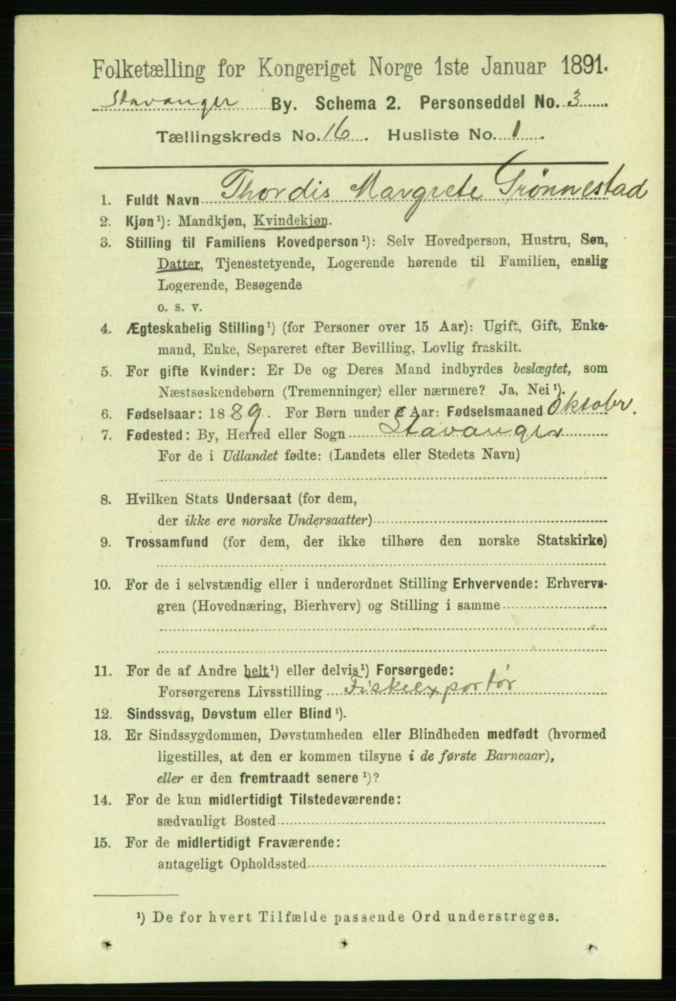 RA, 1891 census for 1103 Stavanger, 1891, p. 18842