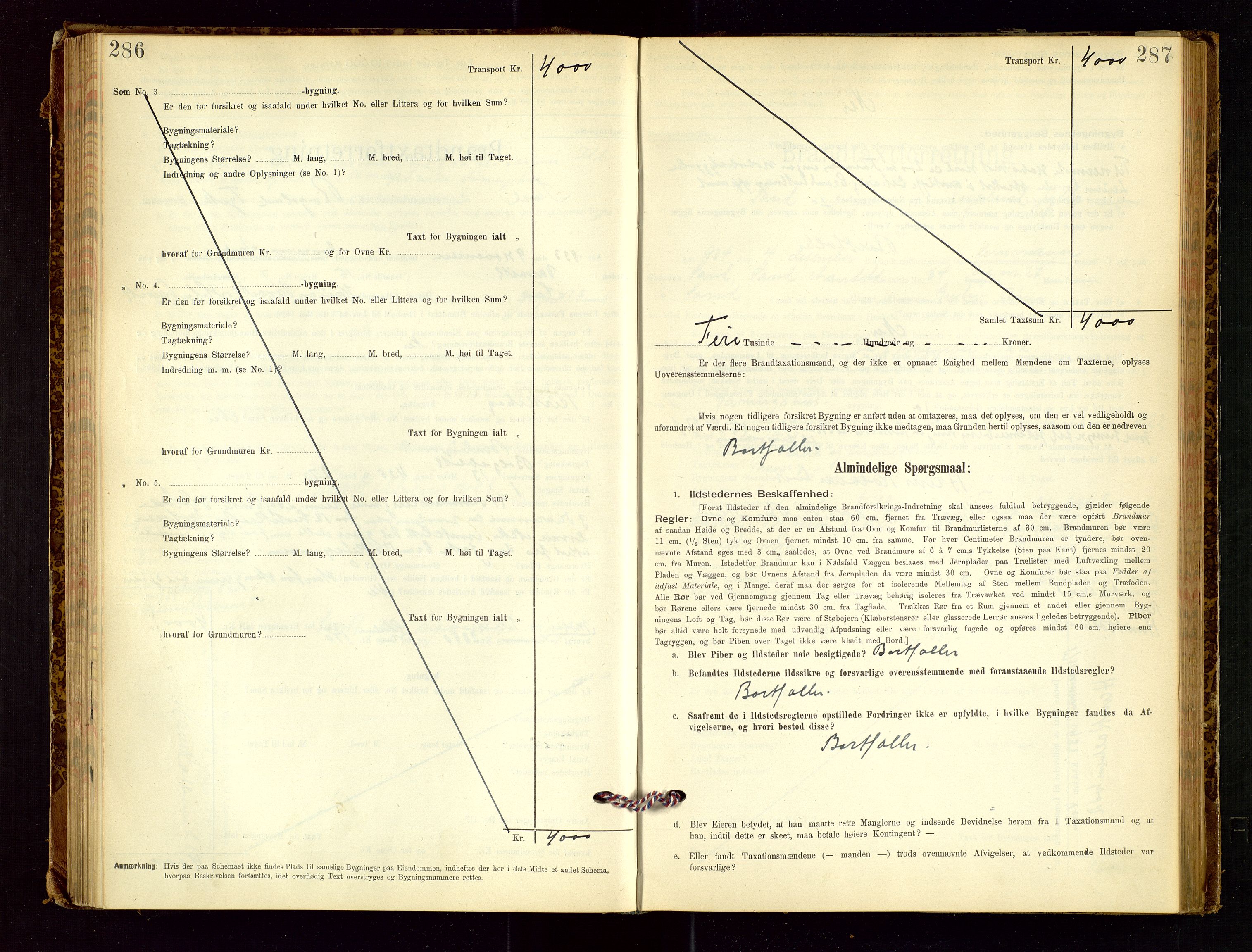 Sand lensmannskontor, AV/SAST-A-100415/Goc/L0001: "Brandtaxationsprotokol", 1895-1935, p. 286-287