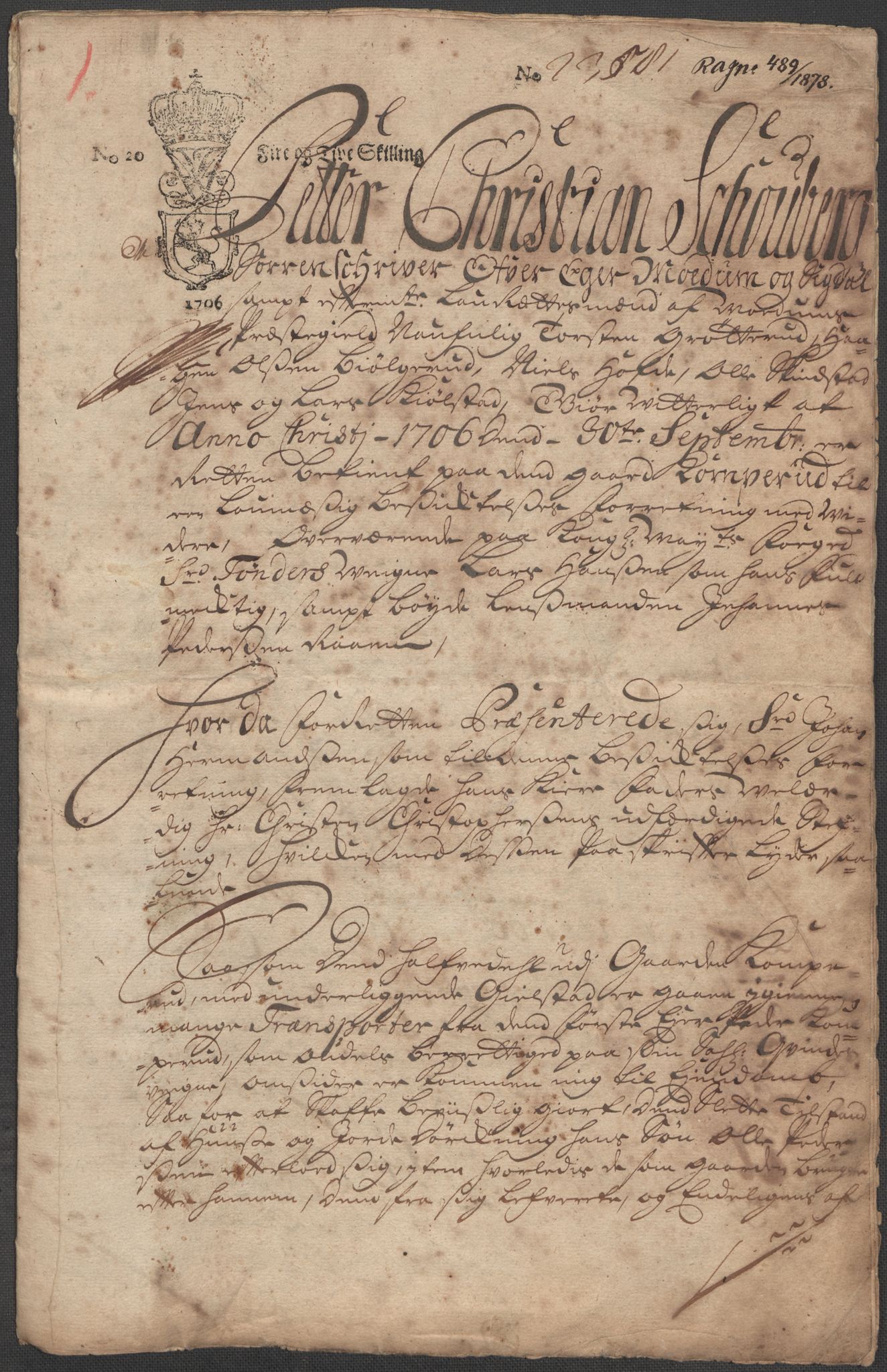 Riksarkivets diplomsamling, AV/RA-EA-5965/F15/L0016: Prestearkiv - Buskerud, 1662-1781, p. 12