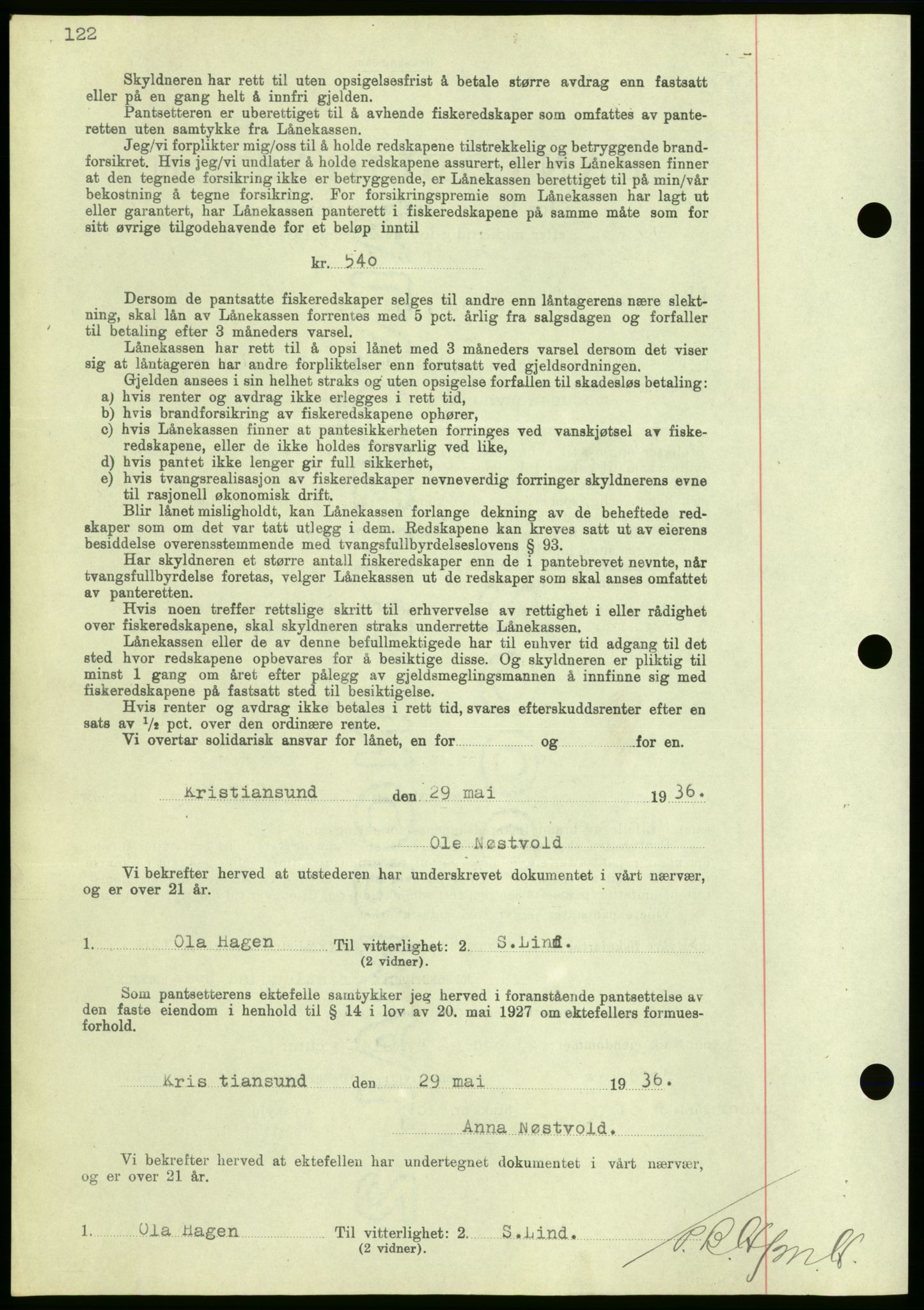 Nordmøre sorenskriveri, AV/SAT-A-4132/1/2/2Ca/L0090: Mortgage book no. B80, 1936-1937, Diary no: : 2149/1936