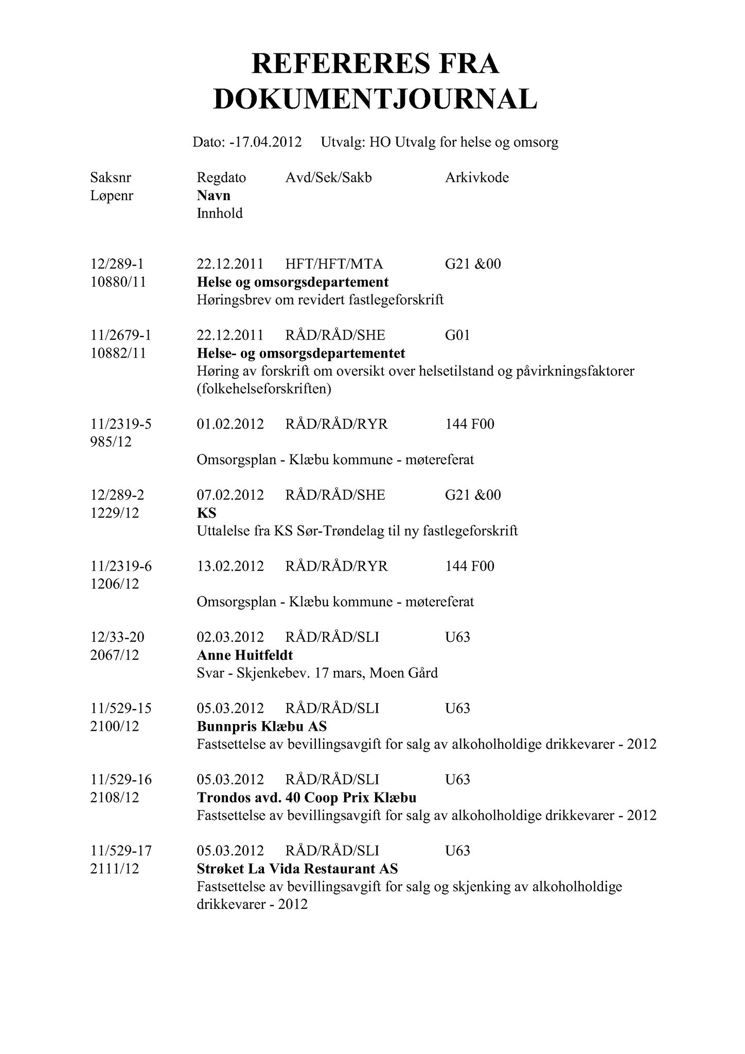 Klæbu Kommune, TRKO/KK/05-UOm/L003: Utvalg for omsorg - Møtedokumenter, 2012, p. 135