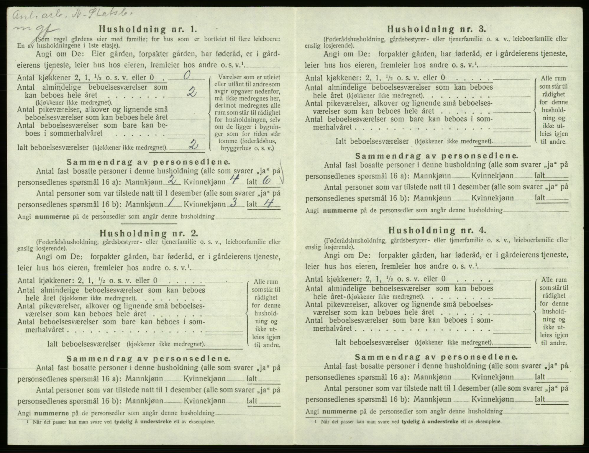 SAB, 1920 census for Samnanger, 1920, p. 326