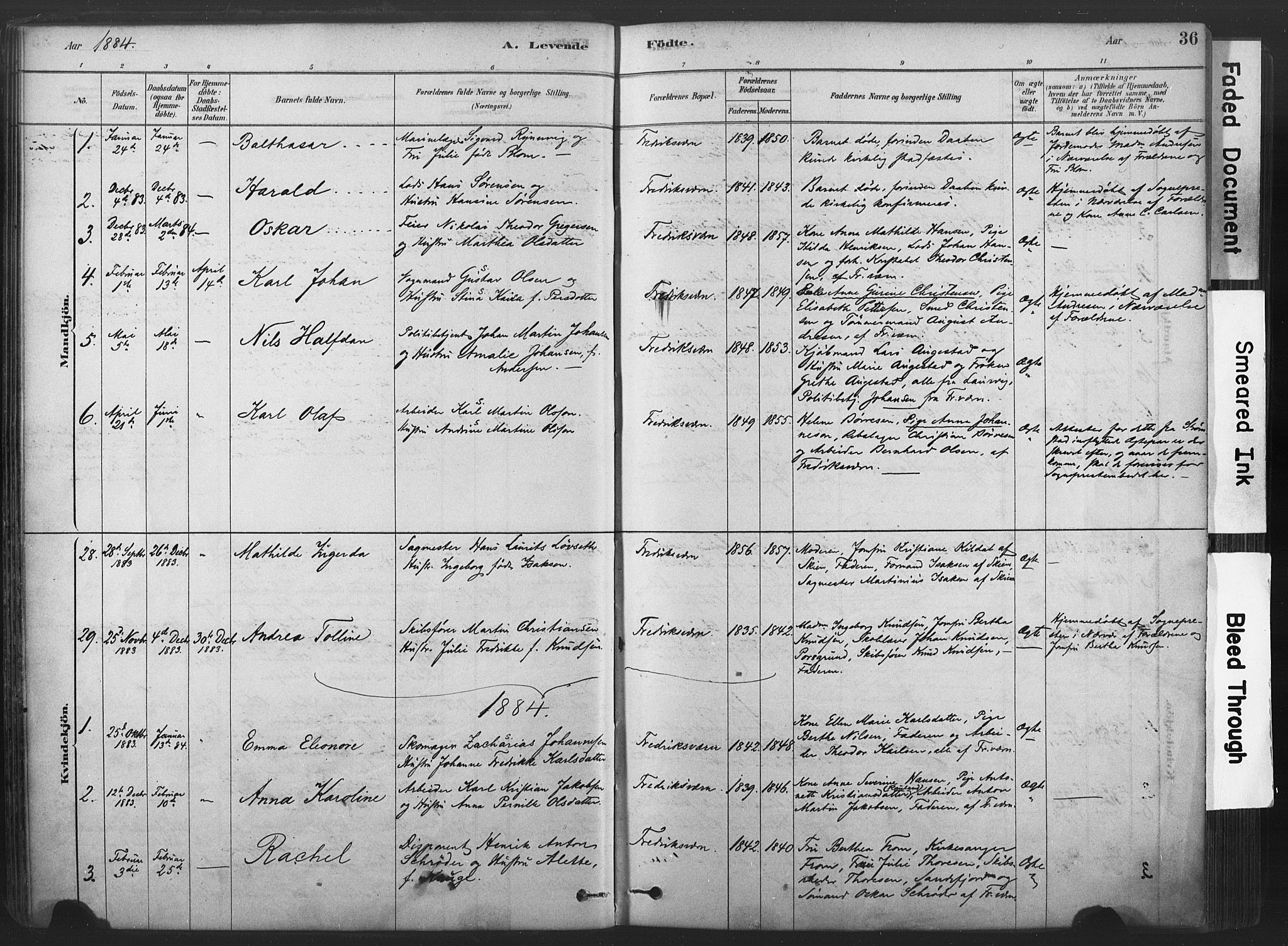 Stavern kirkebøker, SAKO/A-318/F/Fa/L0008: Parish register (official) no. 8, 1878-1905, p. 36