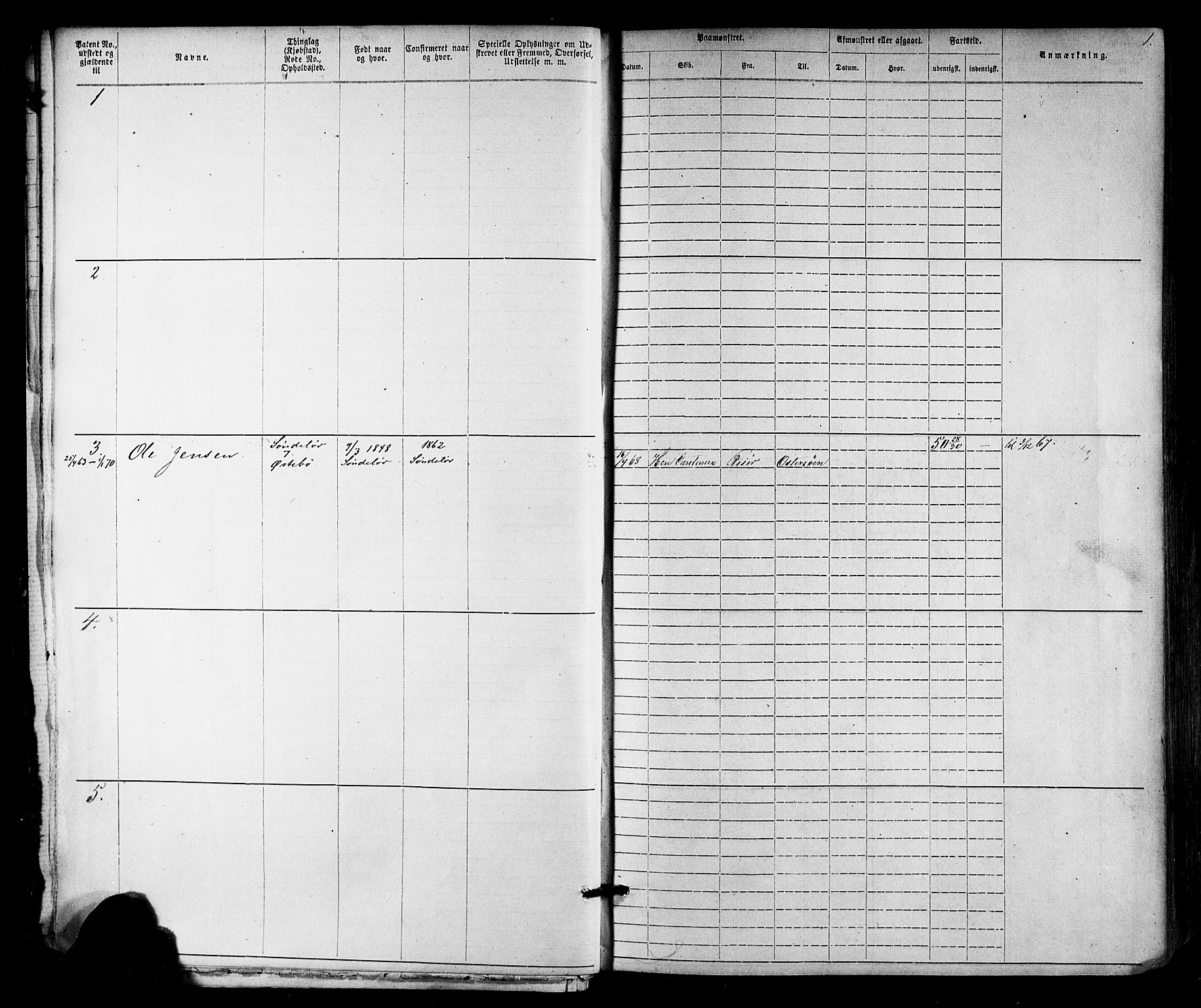 Risør mønstringskrets, AV/SAK-2031-0010/F/Fa/L0003: Annotasjonsrulle nr 1-1913 med register, T-7, 1863-1899, p. 22