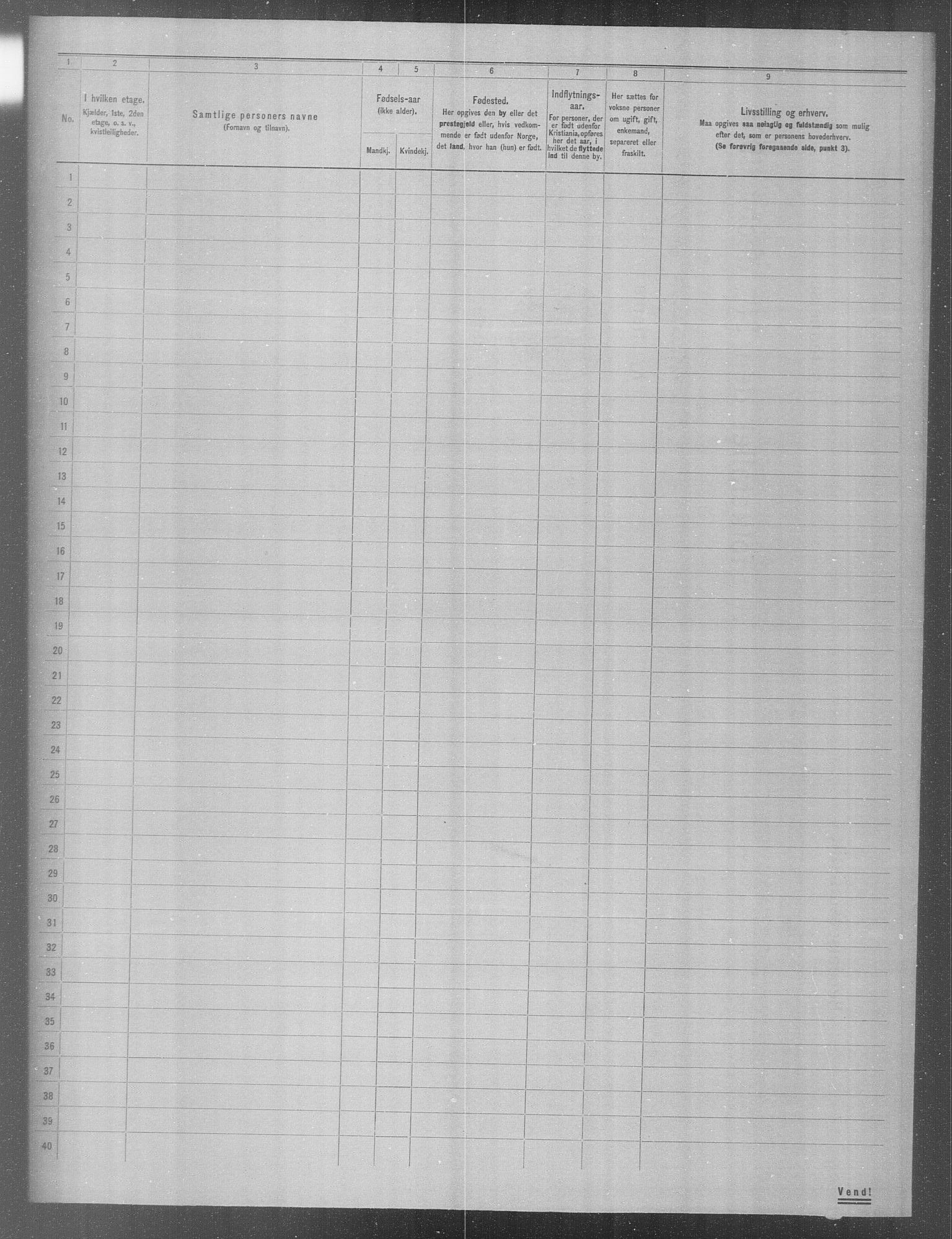 OBA, Municipal Census 1904 for Kristiania, 1904, p. 2087