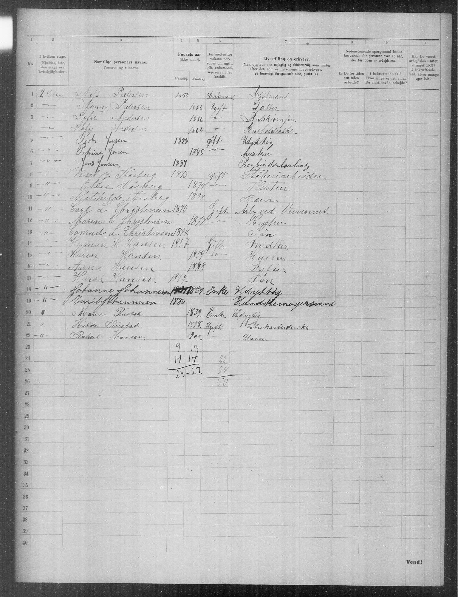 OBA, Municipal Census 1903 for Kristiania, 1903, p. 24044