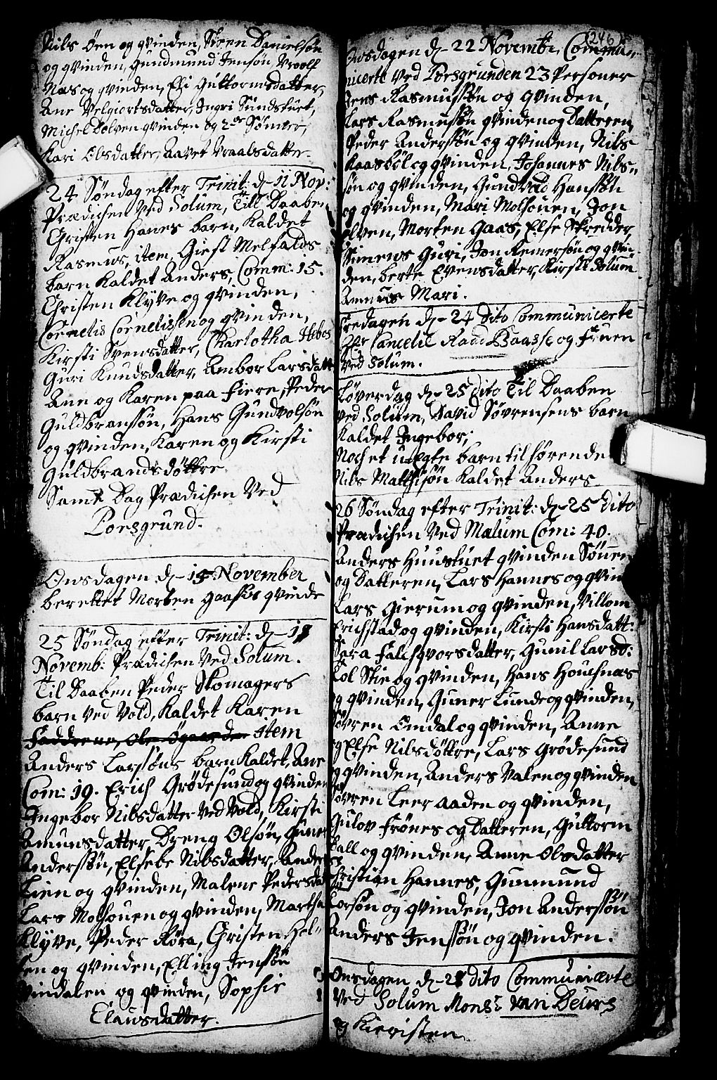 Solum kirkebøker, AV/SAKO-A-306/F/Fa/L0001: Parish register (official) no. I 1, 1701-1716, p. 246