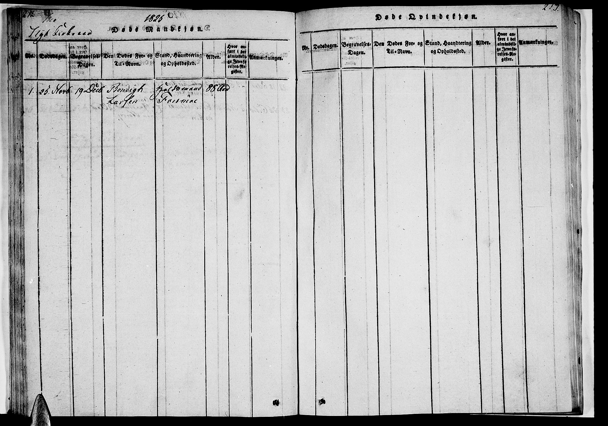 Ministerialprotokoller, klokkerbøker og fødselsregistre - Nordland, AV/SAT-A-1459/820/L0288: Parish register (official) no. 820A09, 1820-1825, p. 212-213