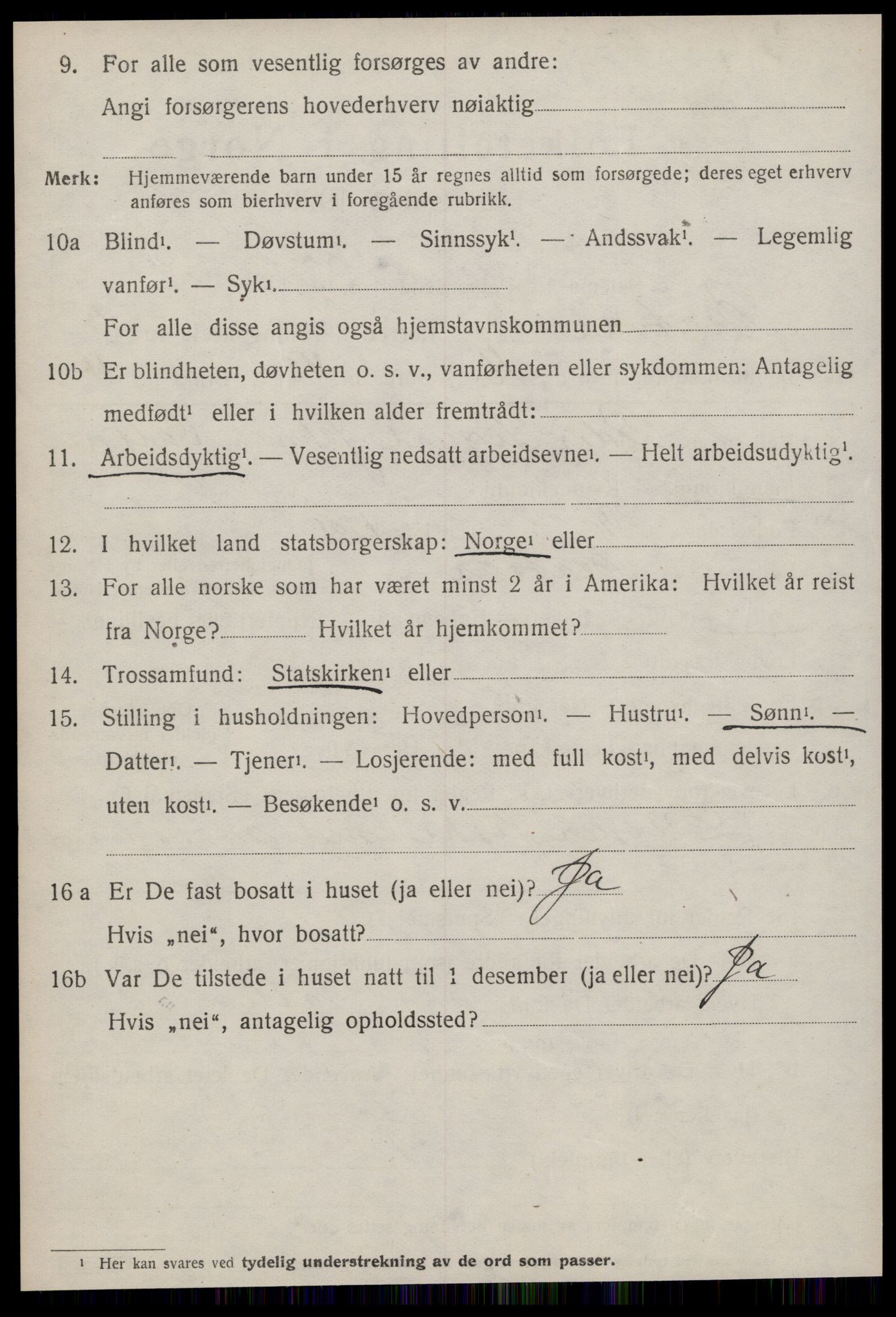 SAT, 1920 census for Brattvær, 1920, p. 2609