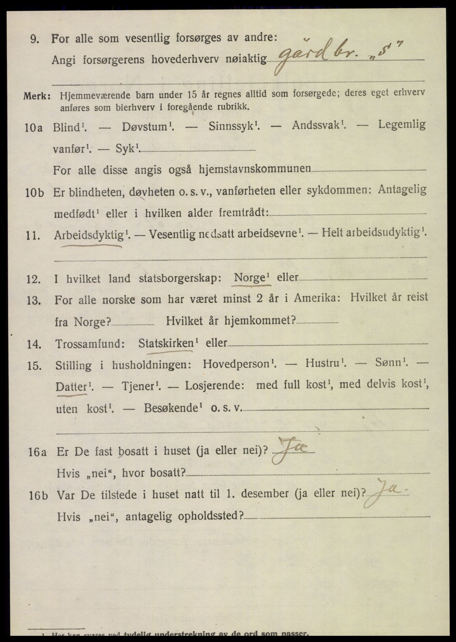 SAT, 1920 census for Veøy, 1920, p. 2332