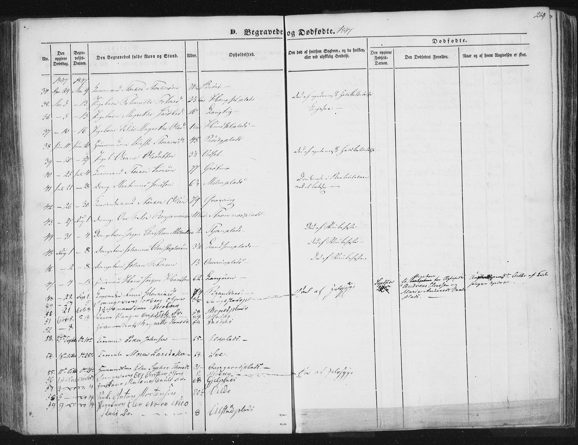 Ministerialprotokoller, klokkerbøker og fødselsregistre - Nord-Trøndelag, SAT/A-1458/741/L0392: Parish register (official) no. 741A06, 1836-1848, p. 269