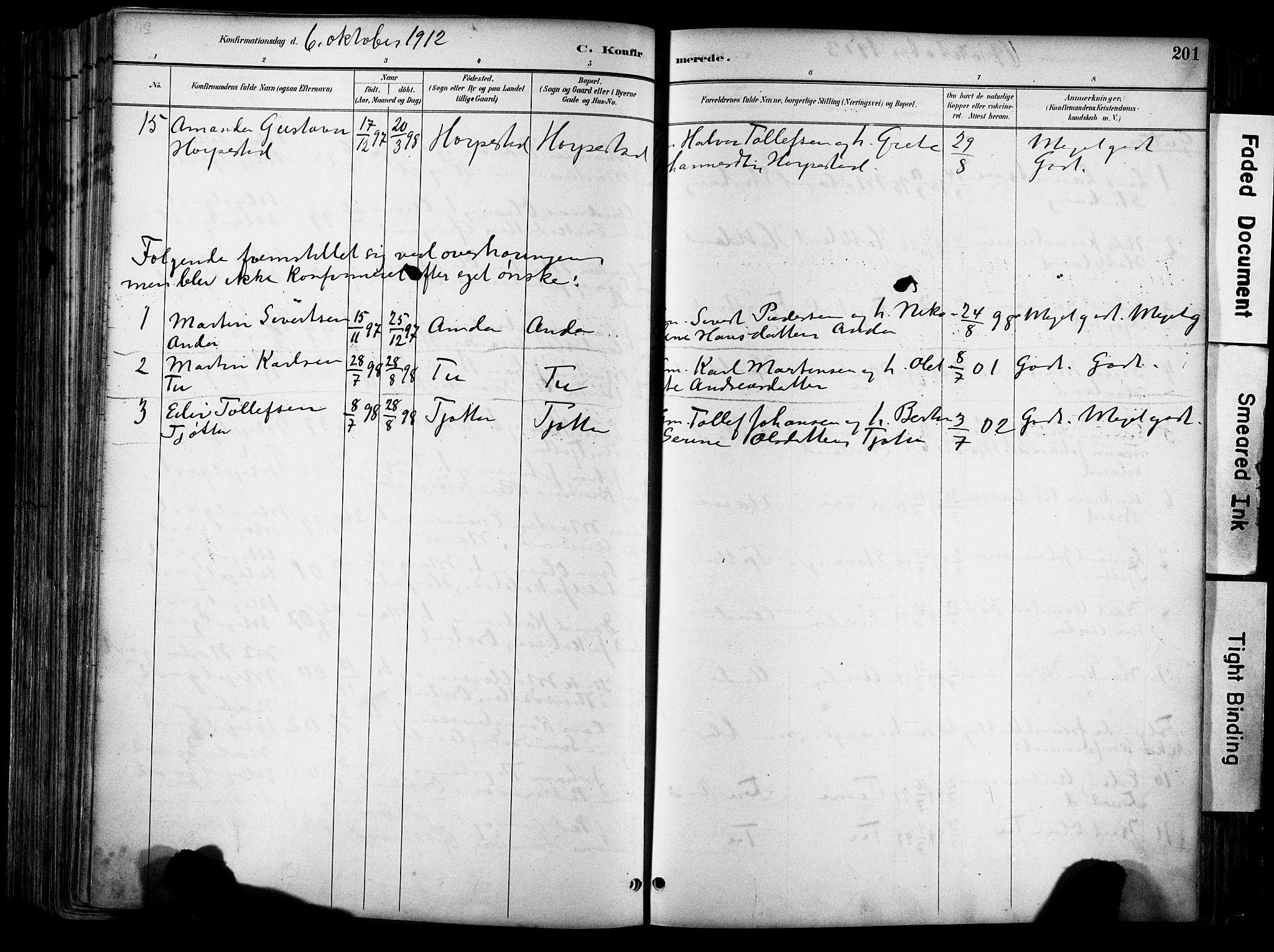 Klepp sokneprestkontor, SAST/A-101803/001/3/30BA/L0009: Parish register (official) no. A 7, 1886-1915, p. 201