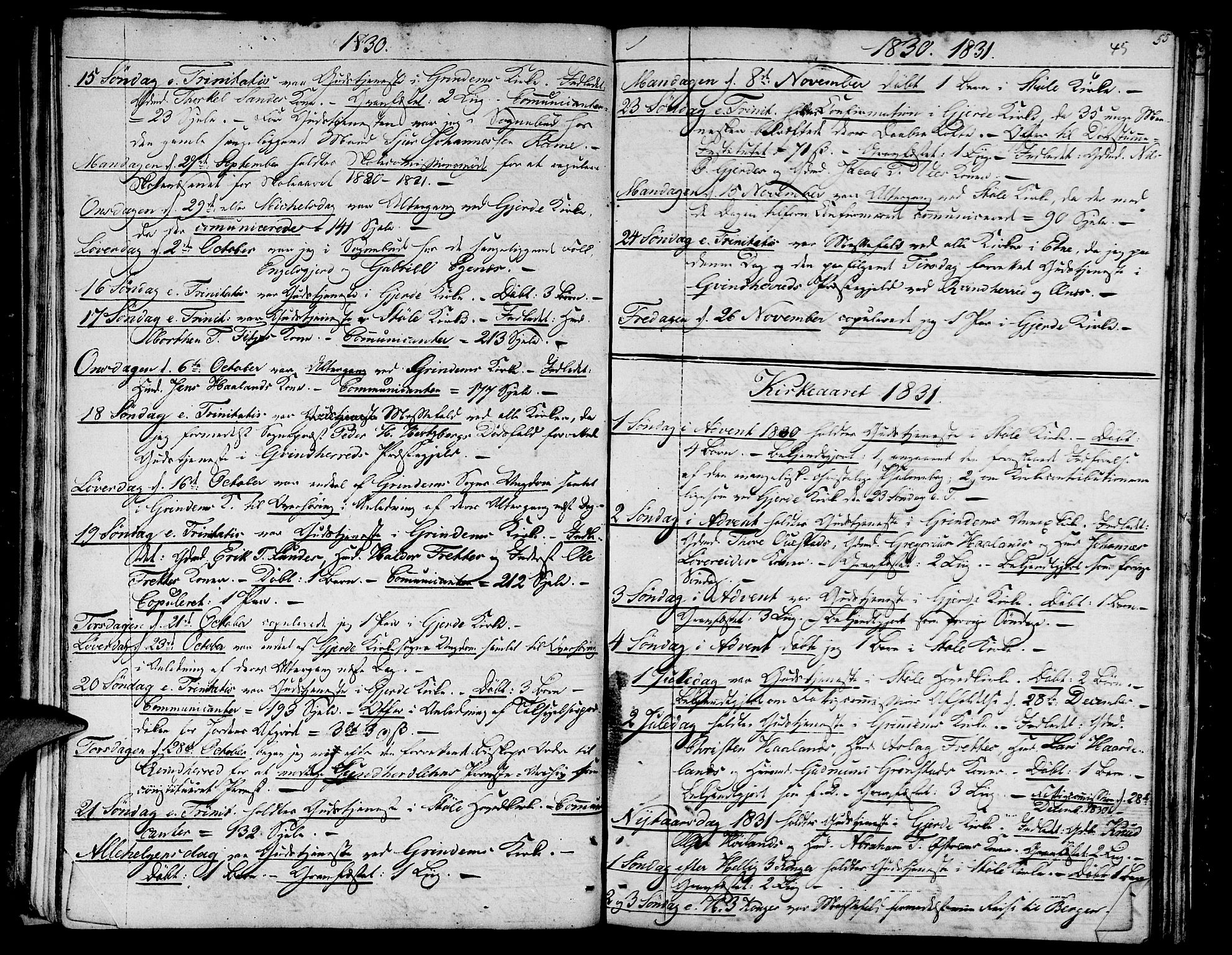 Etne sokneprestembete, SAB/A-75001/H/Haa: Parish register (official) no. A 5, 1808-1817, p. 45