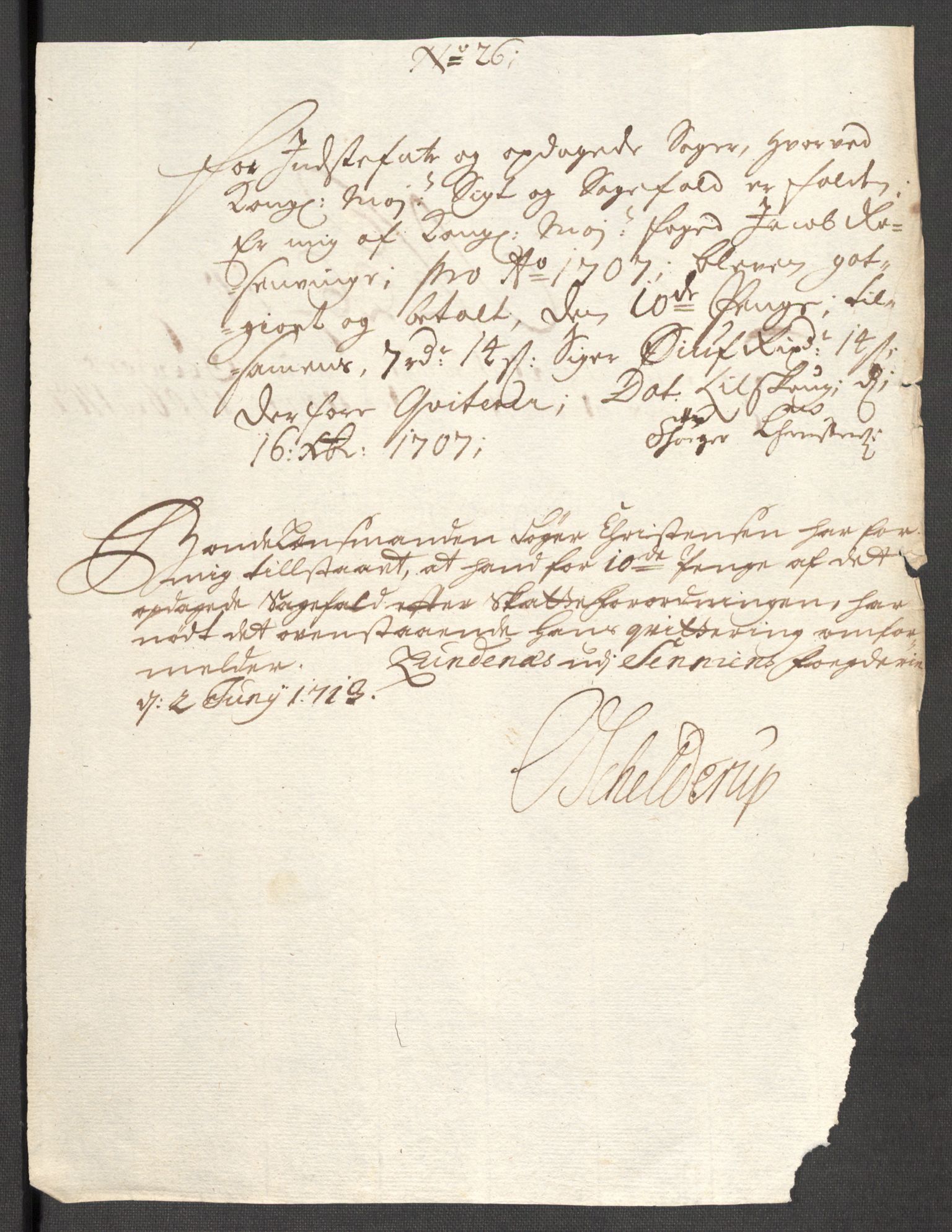 Rentekammeret inntil 1814, Reviderte regnskaper, Fogderegnskap, AV/RA-EA-4092/R68/L4756: Fogderegnskap Senja og Troms, 1705-1707, p. 490