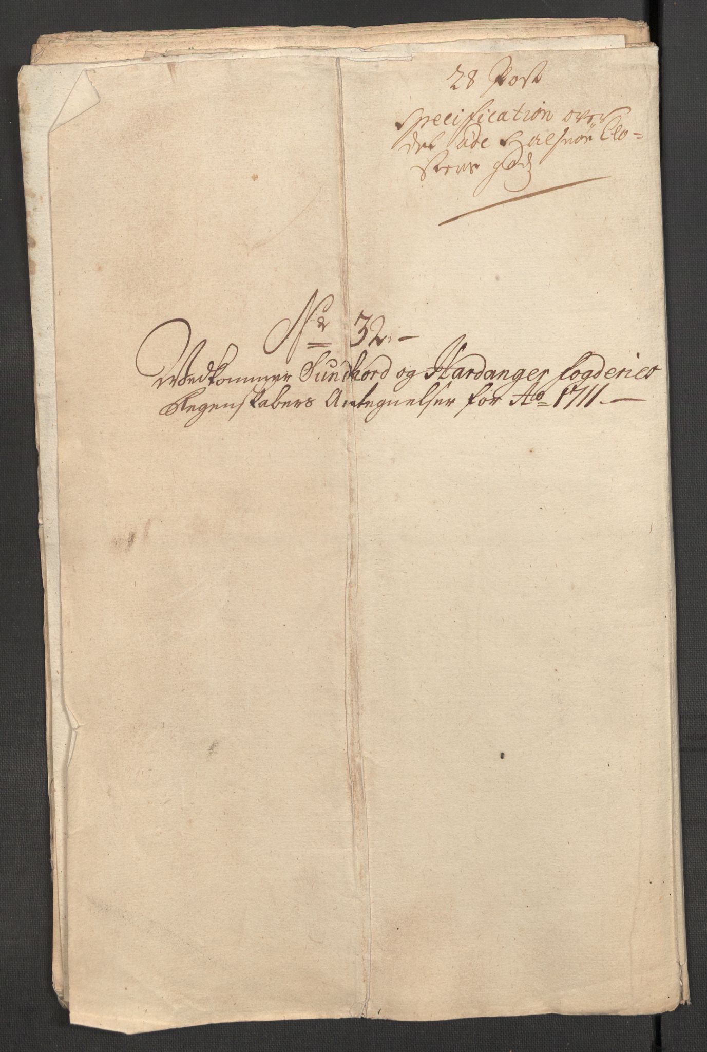 Rentekammeret inntil 1814, Reviderte regnskaper, Fogderegnskap, AV/RA-EA-4092/R48/L2987: Fogderegnskap Sunnhordland og Hardanger, 1711, p. 509