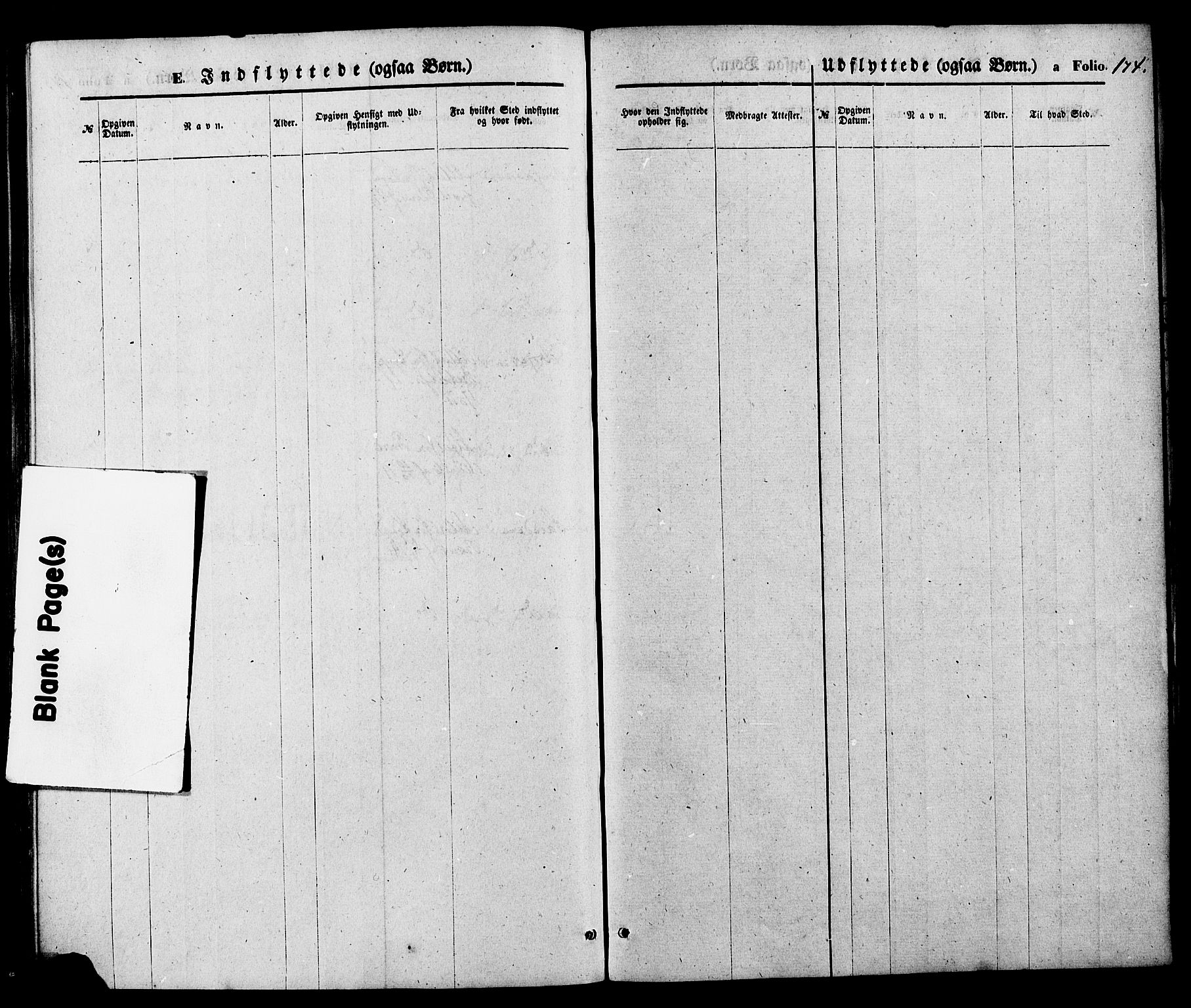 Austre Moland sokneprestkontor, AV/SAK-1111-0001/F/Fa/Faa/L0009: Parish register (official) no. A 9, 1869-1879, p. 174