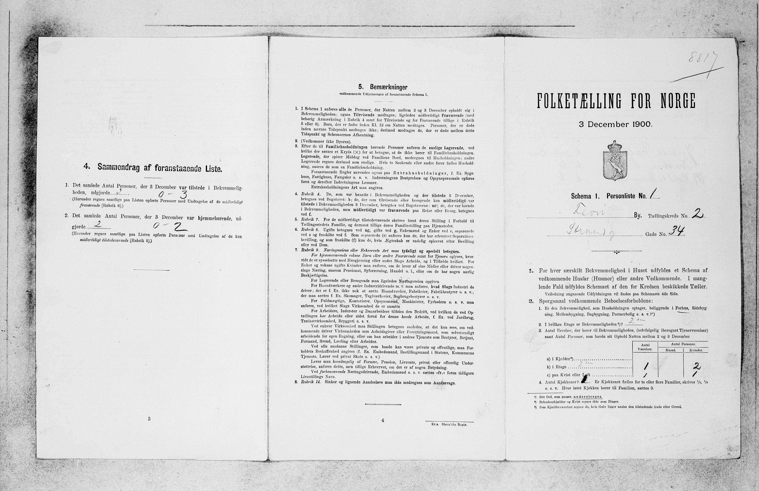 SAB, 1900 census for Florø, 1900, p. 145