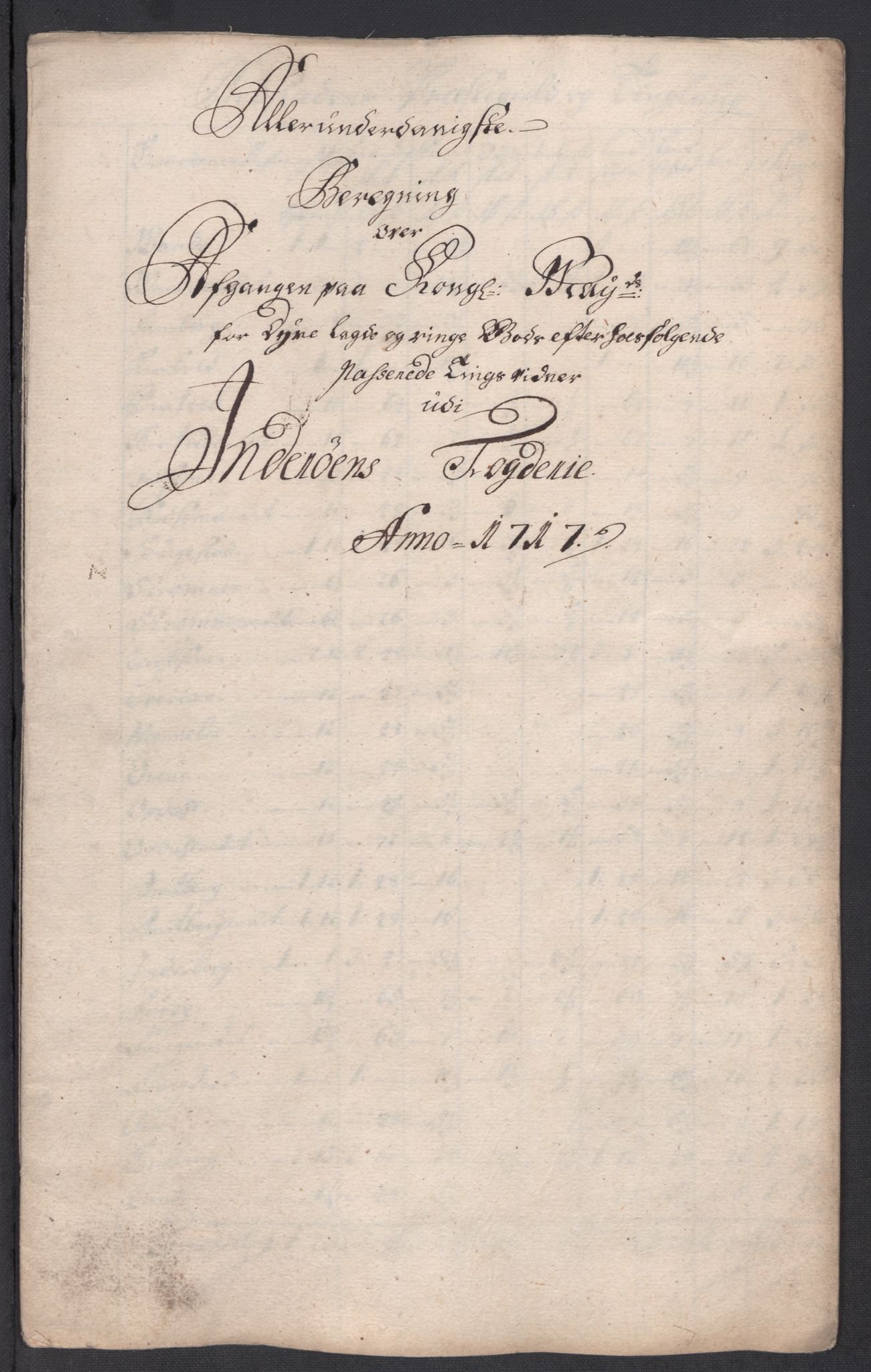 Rentekammeret inntil 1814, Reviderte regnskaper, Fogderegnskap, AV/RA-EA-4092/R63/L4325: Fogderegnskap Inderøy, 1717, p. 293