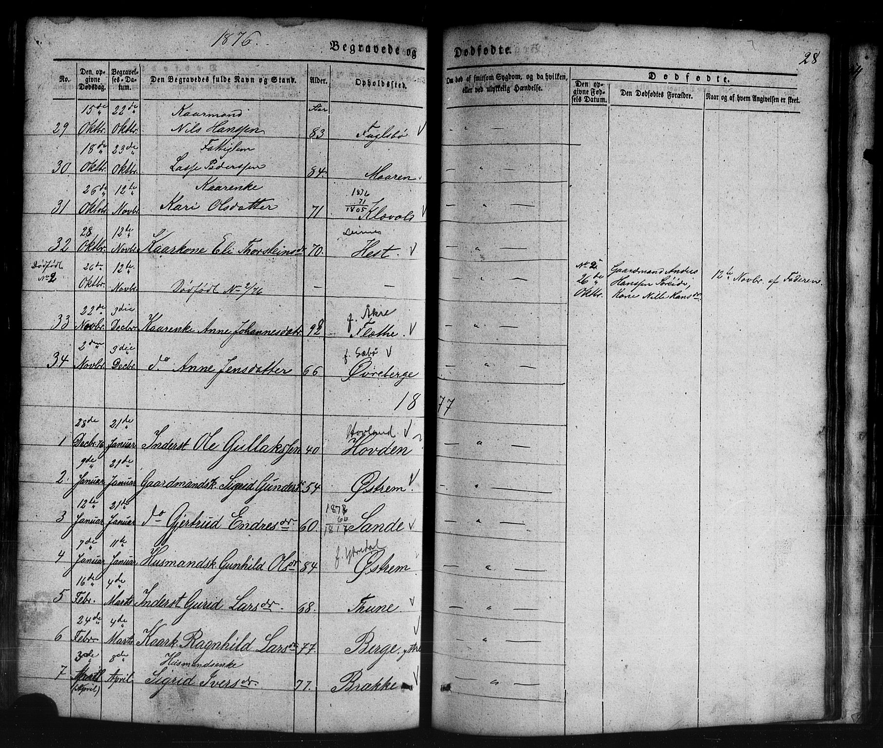 Lavik sokneprestembete, AV/SAB-A-80901: Parish register (copy) no. B 1, 1854-1881, p. 28