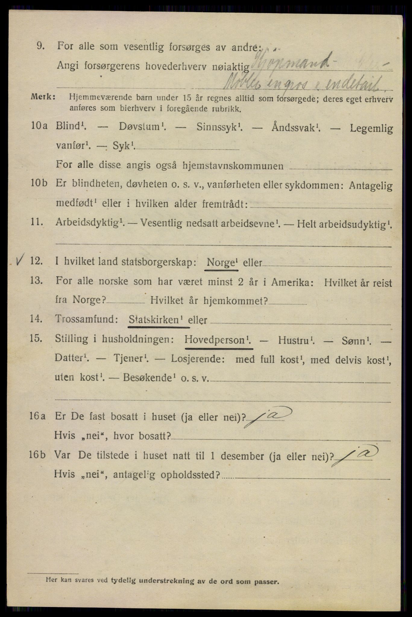 SAO, 1920 census for Kristiania, 1920, p. 269900