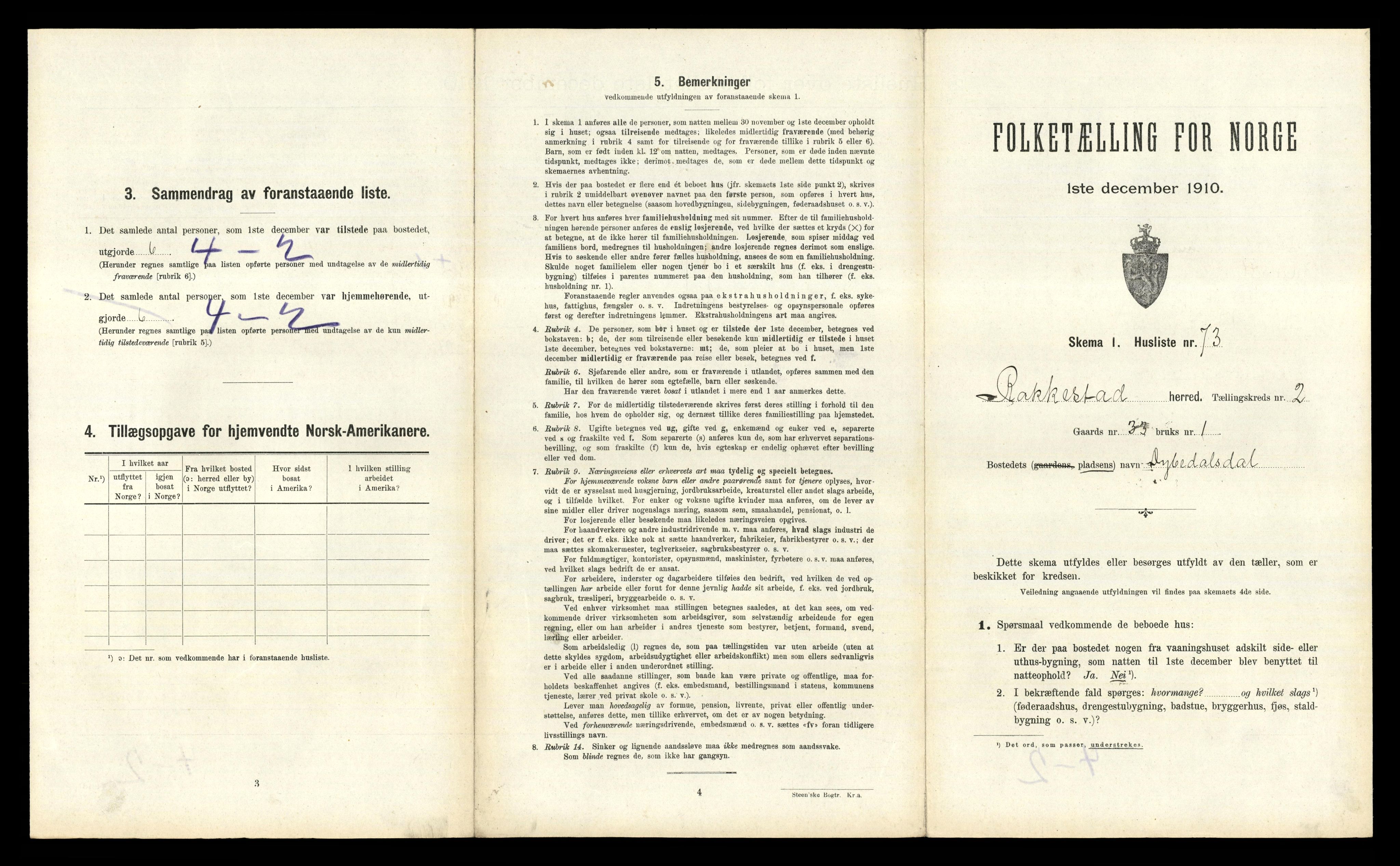 RA, 1910 census for Rakkestad, 1910, p. 533