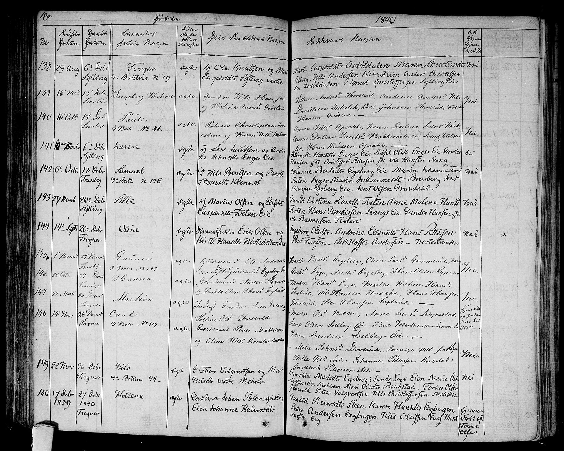 Lier kirkebøker, AV/SAKO-A-230/F/Fa/L0010: Parish register (official) no. I 10, 1827-1843, p. 139