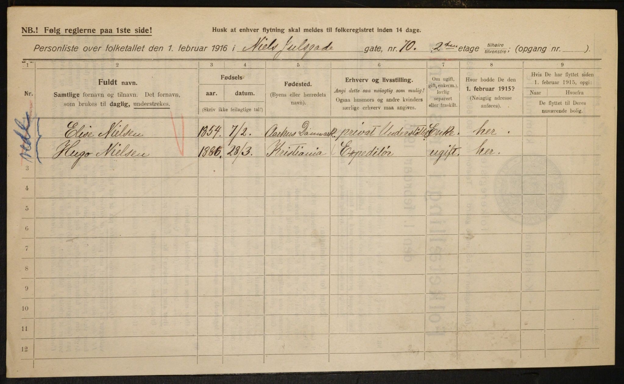 OBA, Municipal Census 1916 for Kristiania, 1916, p. 72716