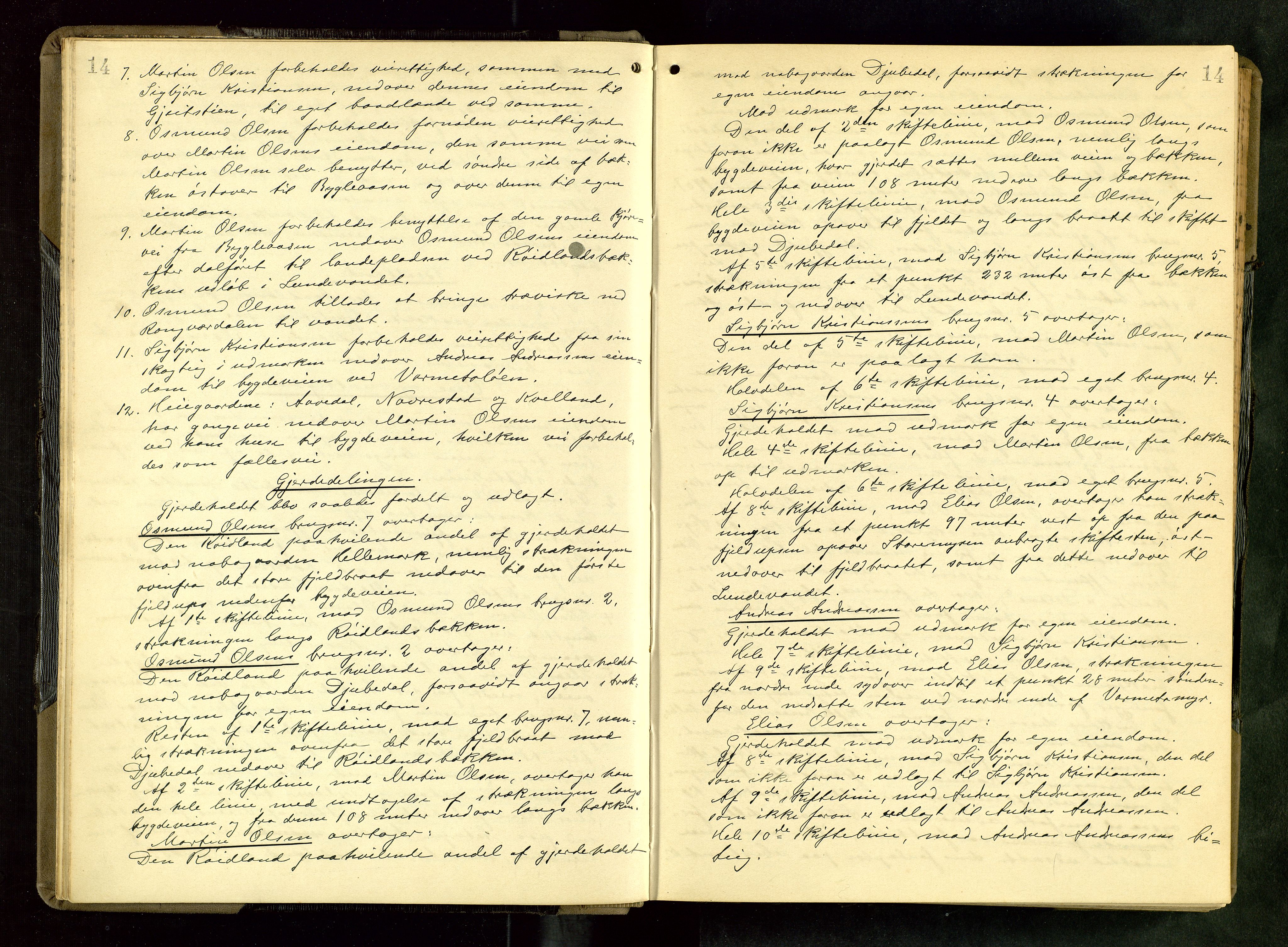 Rogaland jordskifterett, AV/SAST-A-102426/Oa/L0064: Forhandlingsprotokoll, 1905-1908, p. 14