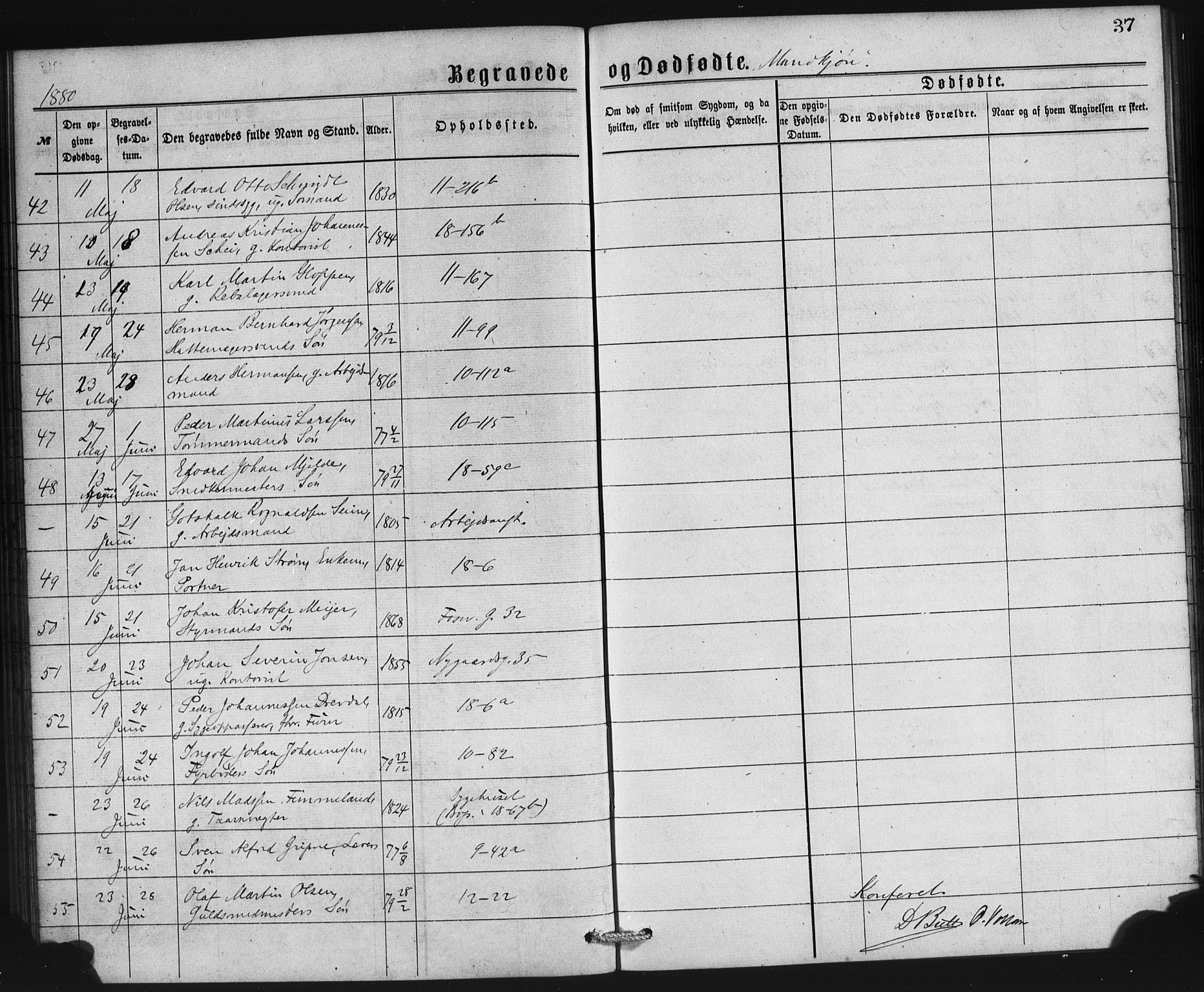 Domkirken sokneprestembete, AV/SAB-A-74801/H/Haa: Parish register (official) no. E 4, 1877-1881, p. 37