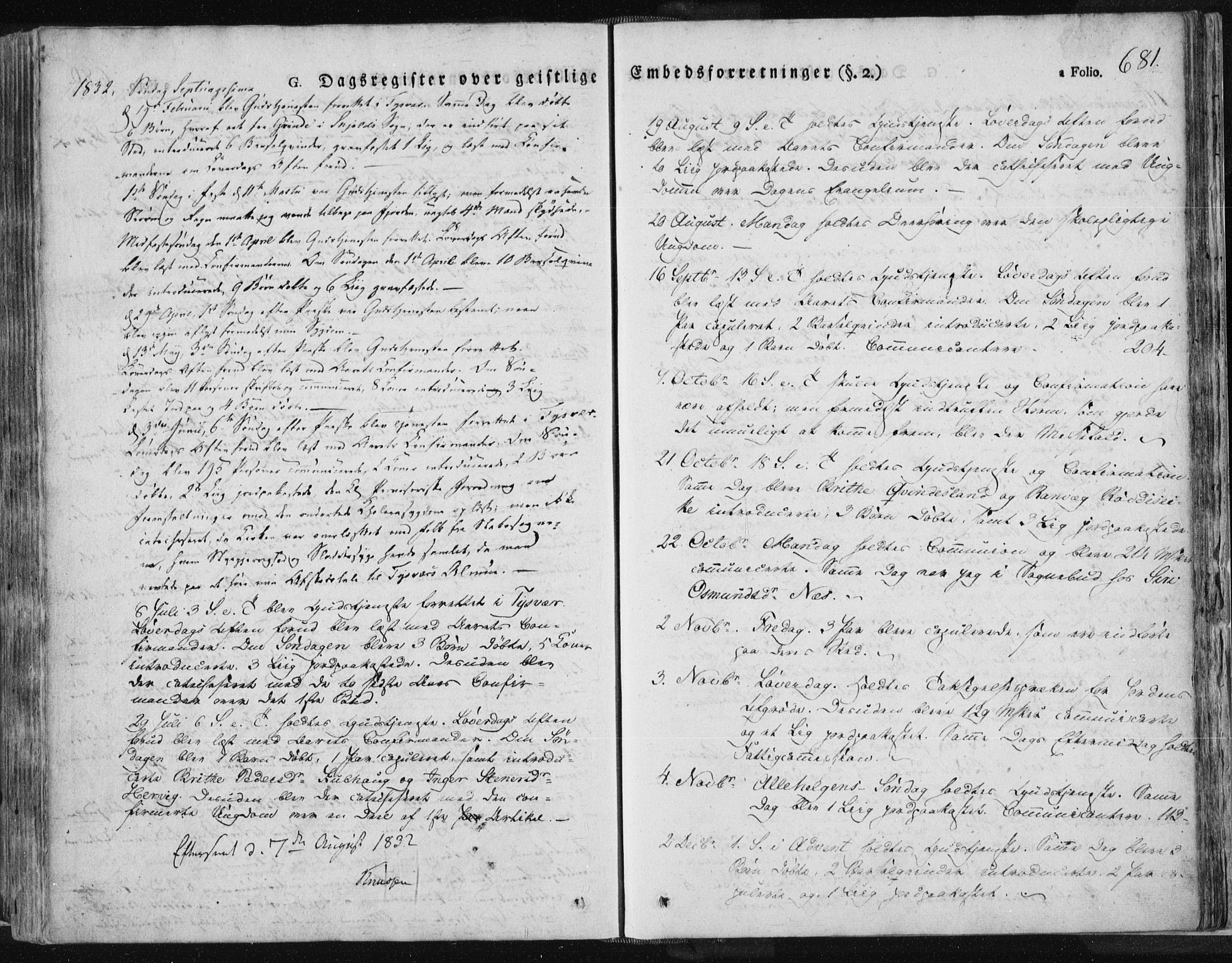 Tysvær sokneprestkontor, SAST/A -101864/H/Ha/Haa/L0001: Parish register (official) no. A 1.2, 1831-1856, p. 681