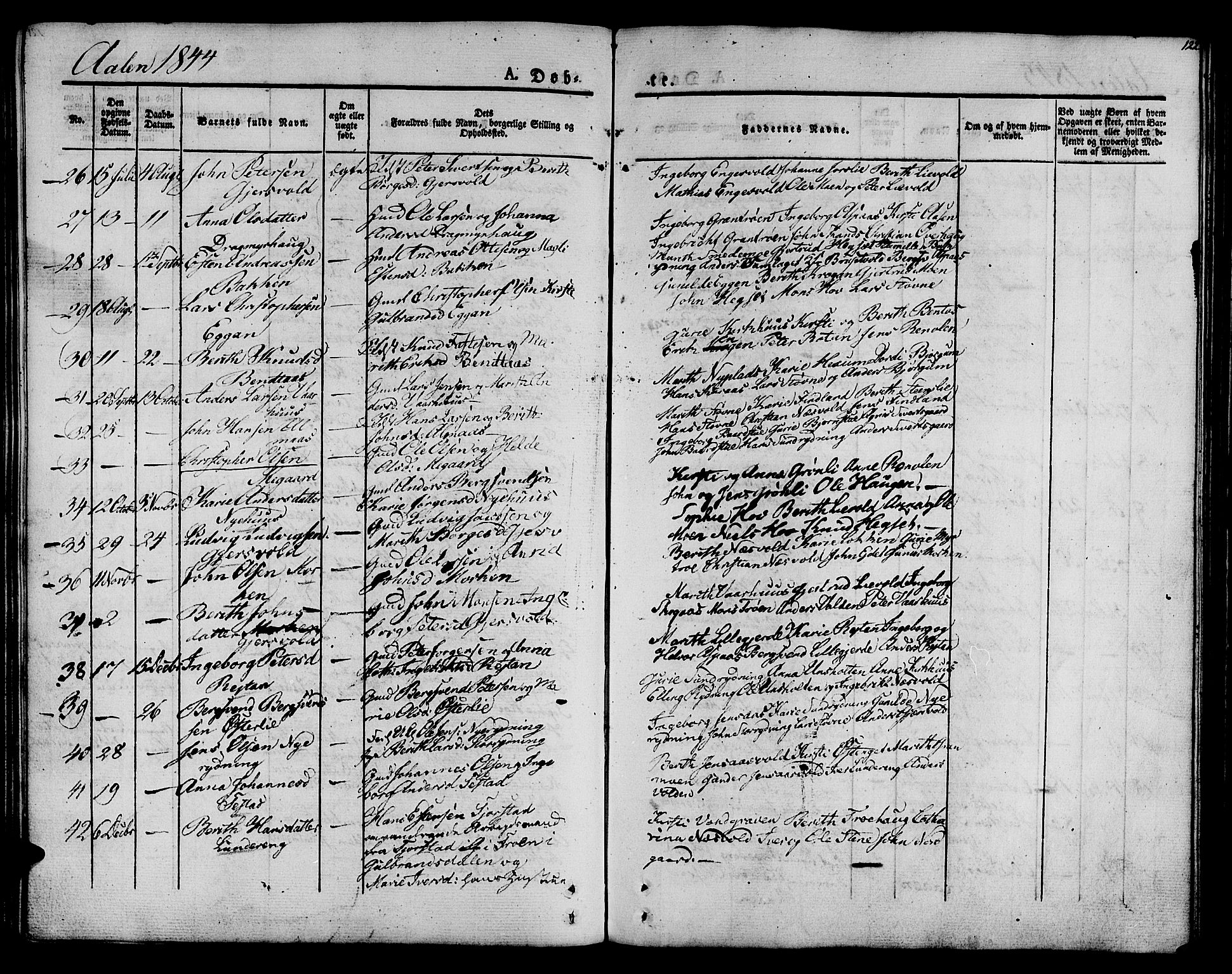 Ministerialprotokoller, klokkerbøker og fødselsregistre - Sør-Trøndelag, SAT/A-1456/685/L0959: Parish register (official) no. 685A04 /3, 1829-1845, p. 122