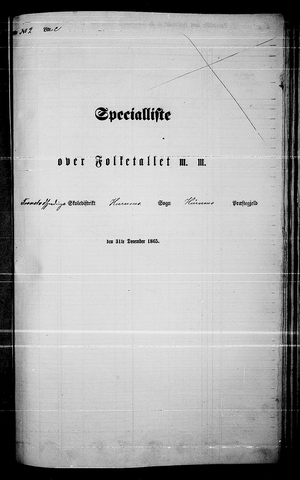 RA, 1865 census for Hurum, 1865, p. 55