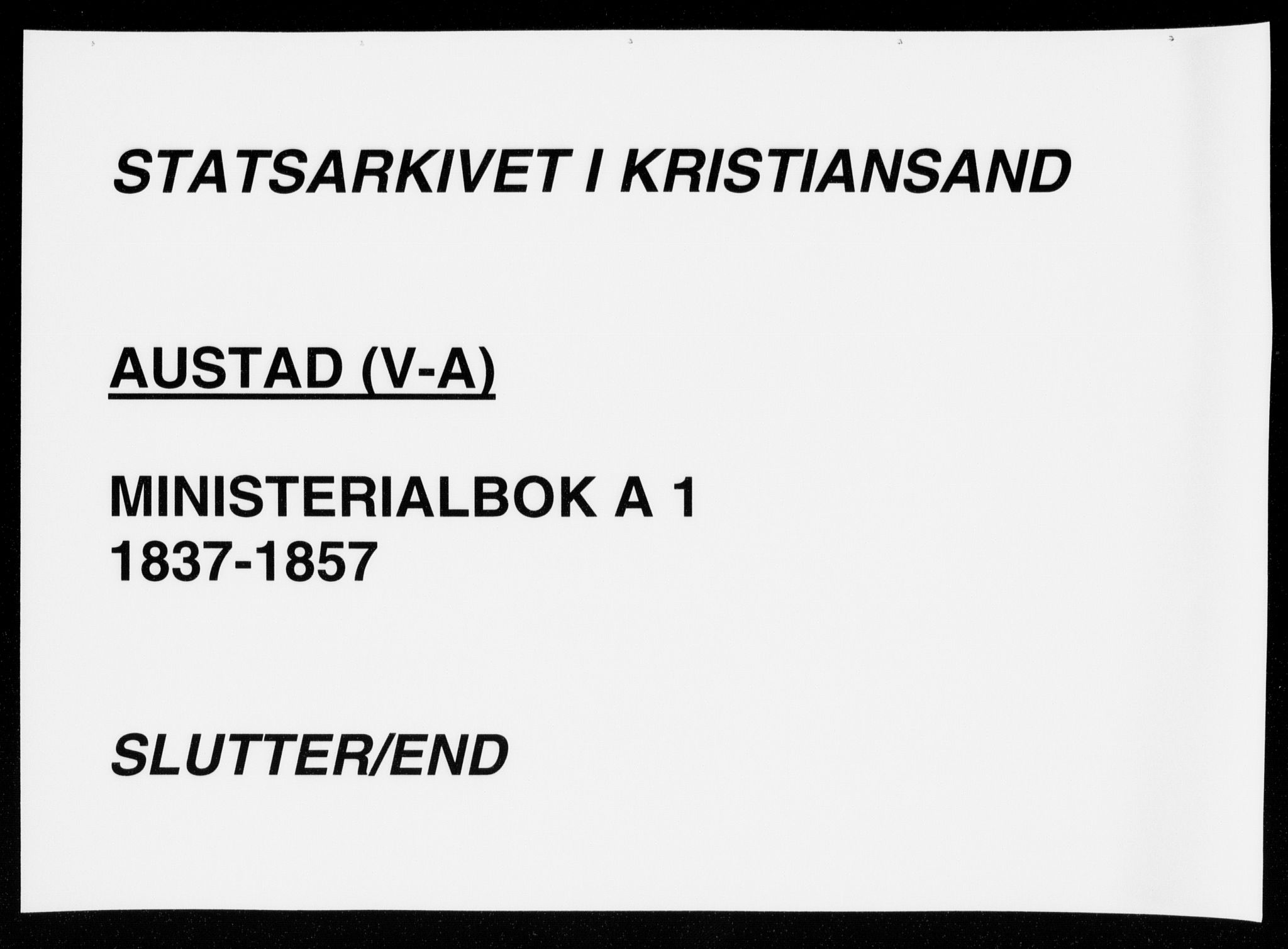 Lyngdal sokneprestkontor, SAK/1111-0029/F/Fa/Faa/L0001: Parish register (official) no. A 1, 1837-1857
