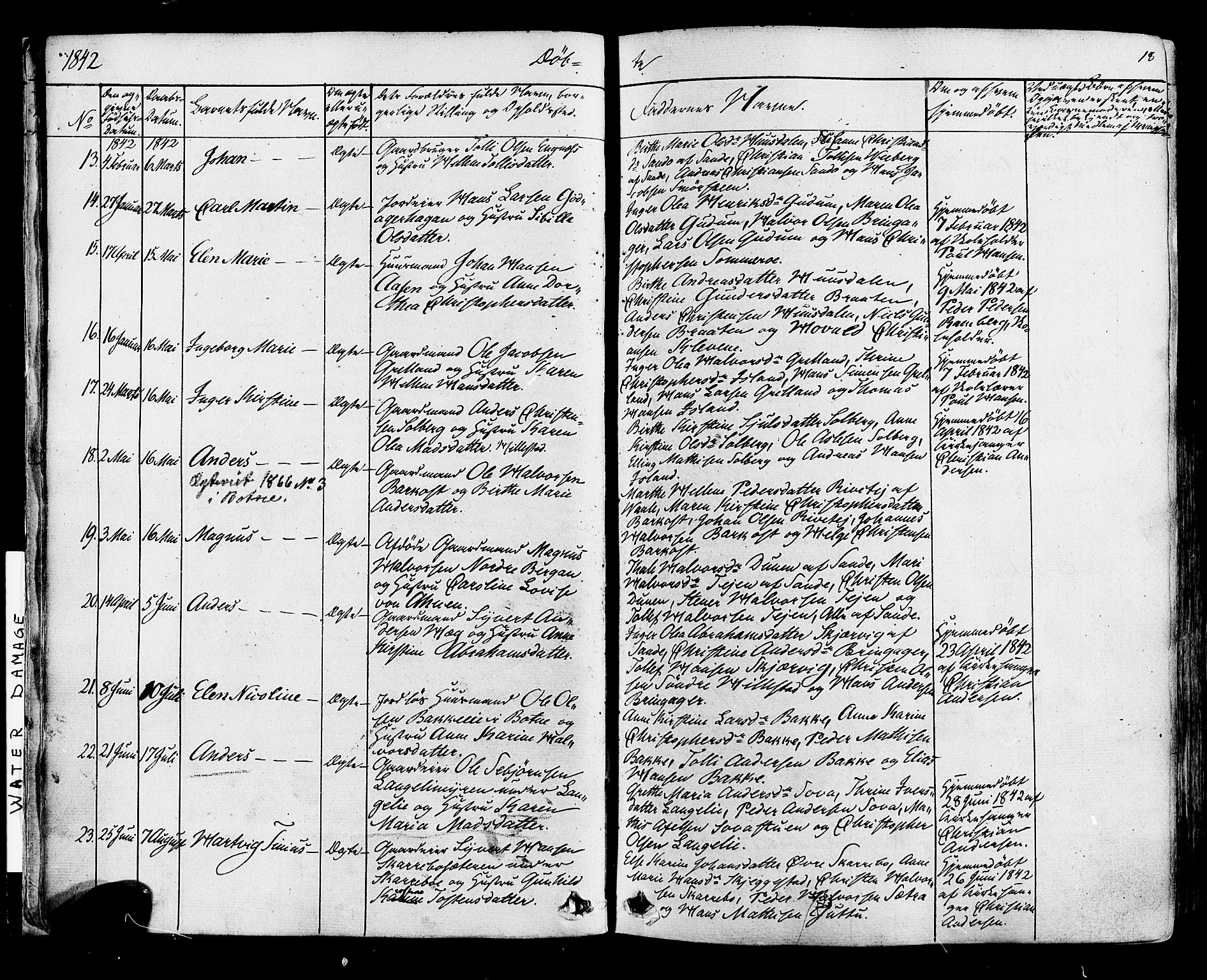 Botne kirkebøker, SAKO/A-340/F/Fa/L0006: Parish register (official) no. I 6, 1836-1877, p. 18