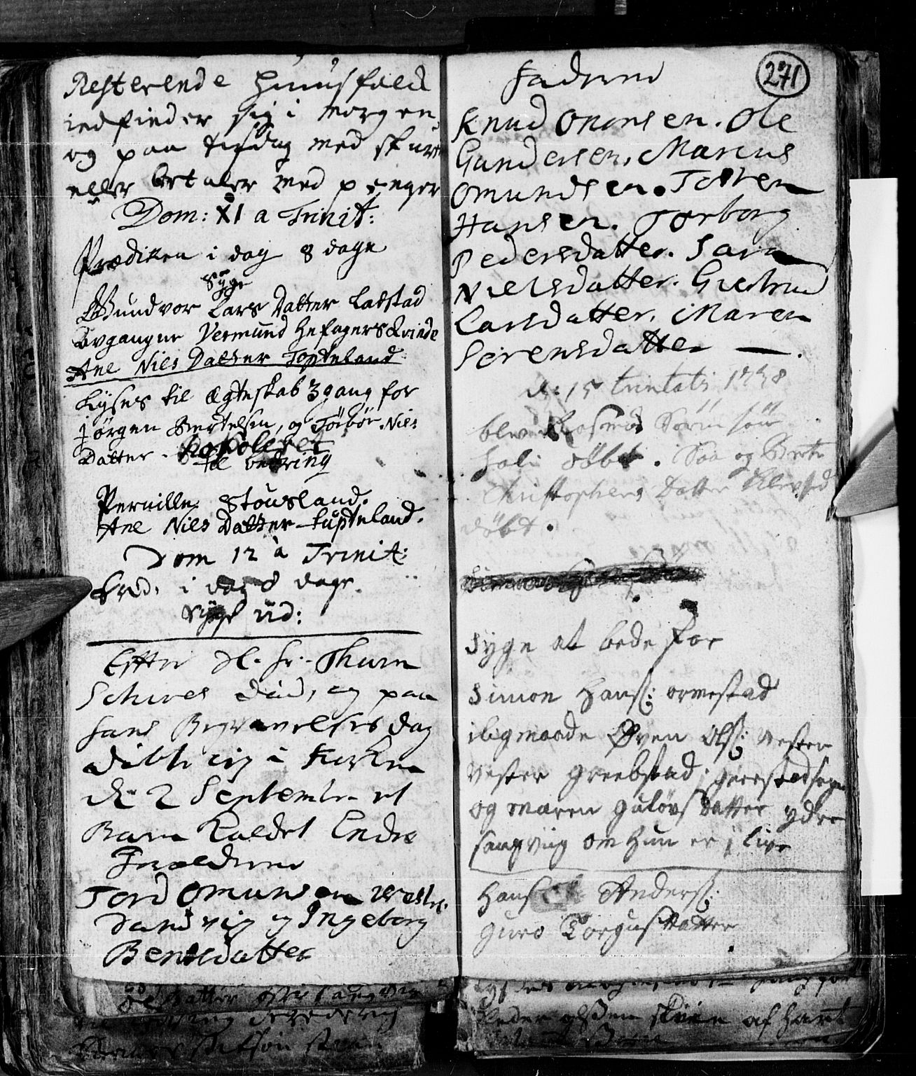 Søgne sokneprestkontor, AV/SAK-1111-0037/F/Fa/Fab/L0001: Parish register (official) no. A 1, 1716-1740, p. 271