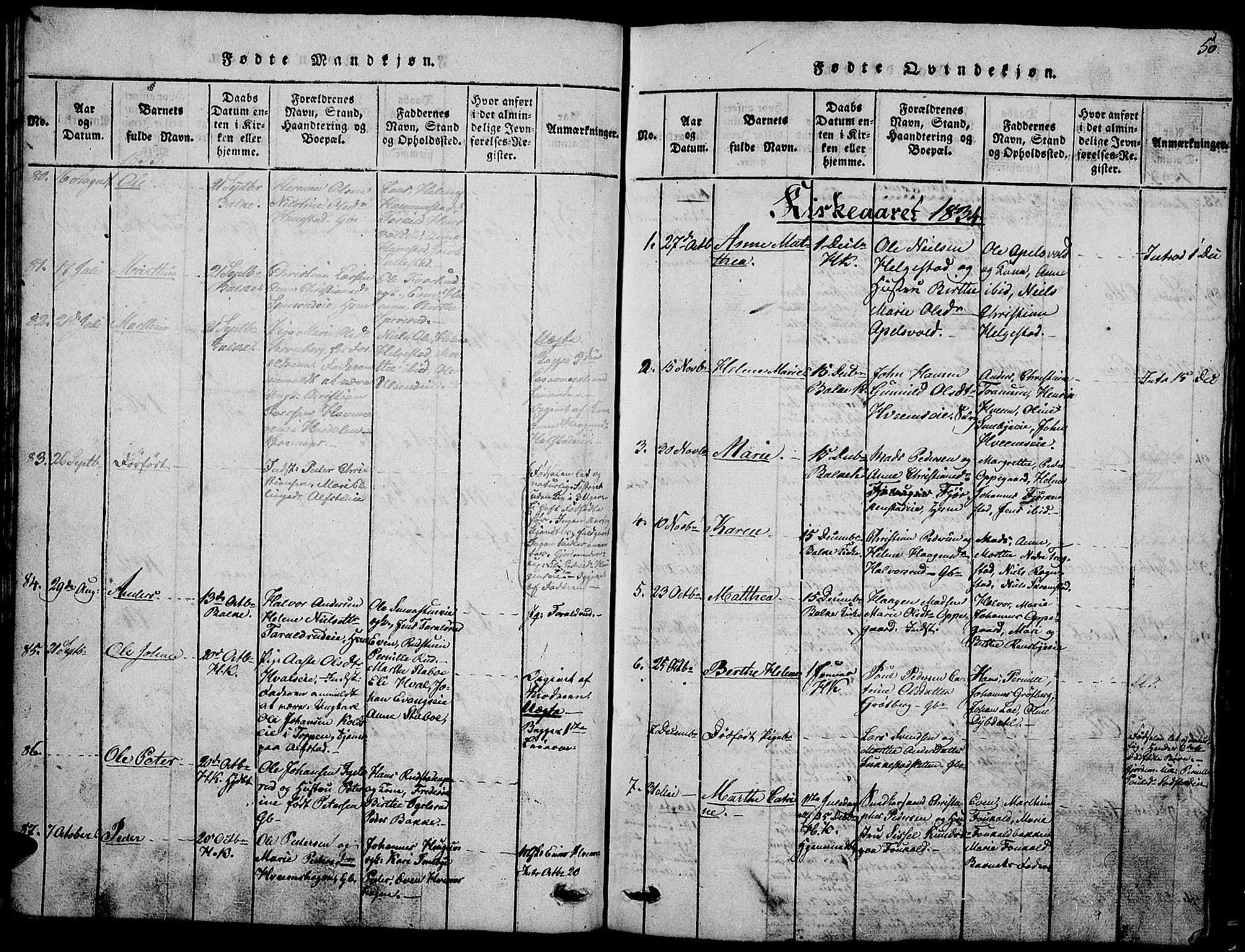 Østre Toten prestekontor, AV/SAH-PREST-104/H/Ha/Hab/L0001: Parish register (copy) no. 1, 1827-1839, p. 50