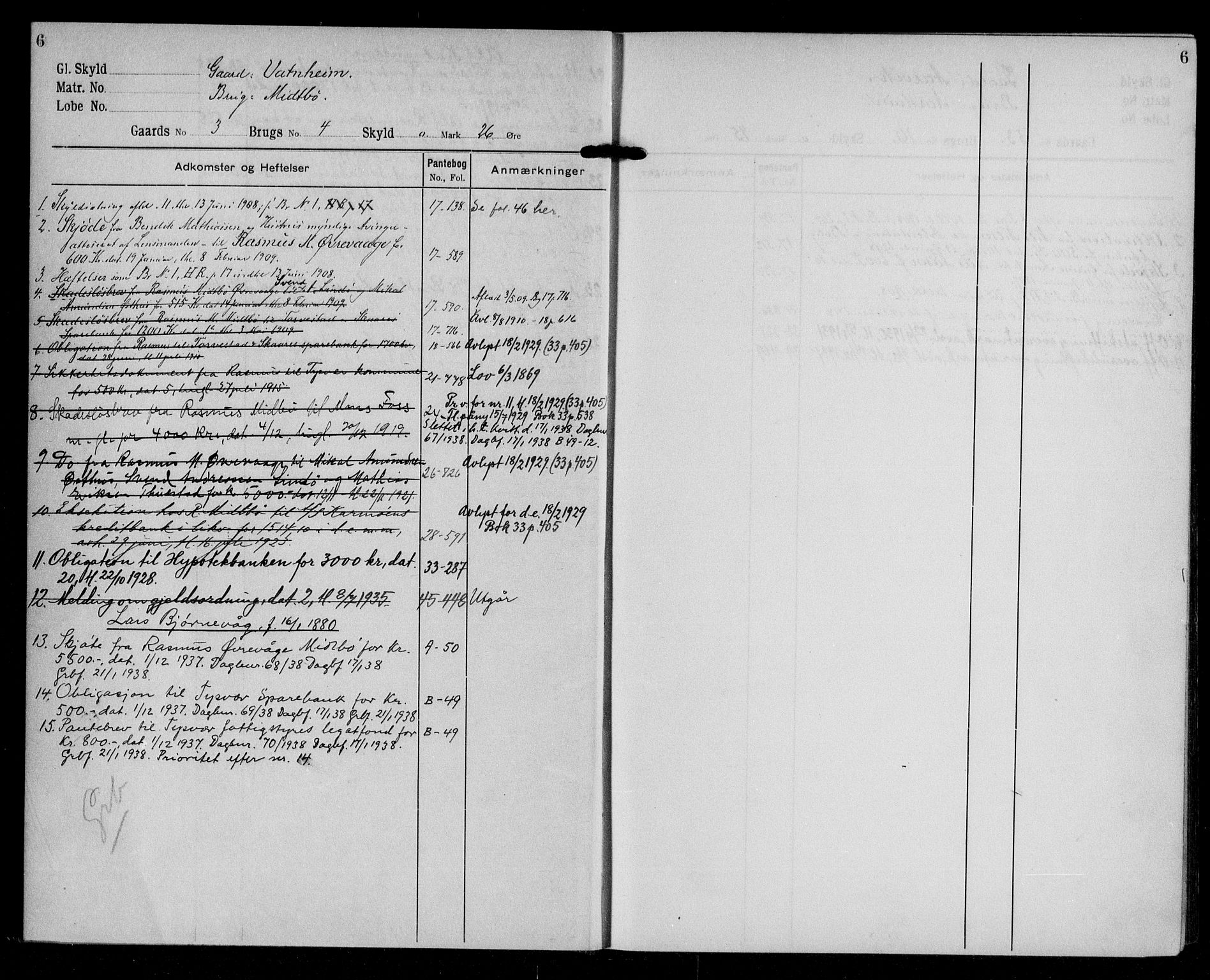 Karmsund sorenskriveri, SAST/A-100311/01/II/IIA/L0049: Mortgage register no. II AH 49, 1907, p. 6