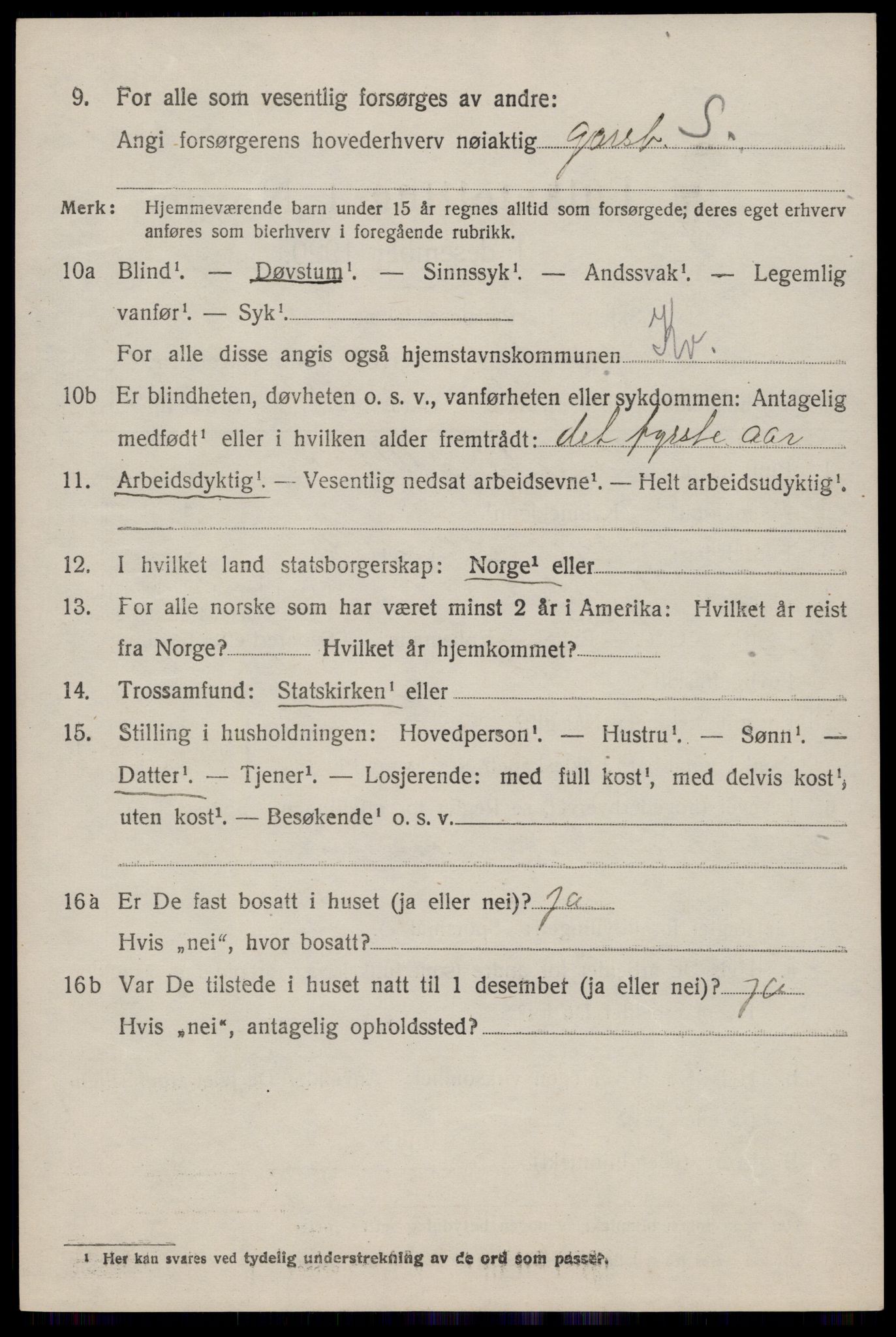 SAKO, 1920 census for Kviteseid, 1920, p. 4082