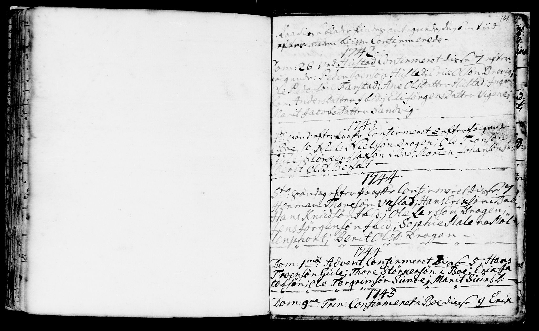 Ministerialprotokoller, klokkerbøker og fødselsregistre - Møre og Romsdal, SAT/A-1454/566/L0760: Parish register (official) no. 566A01, 1739-1766, p. 161