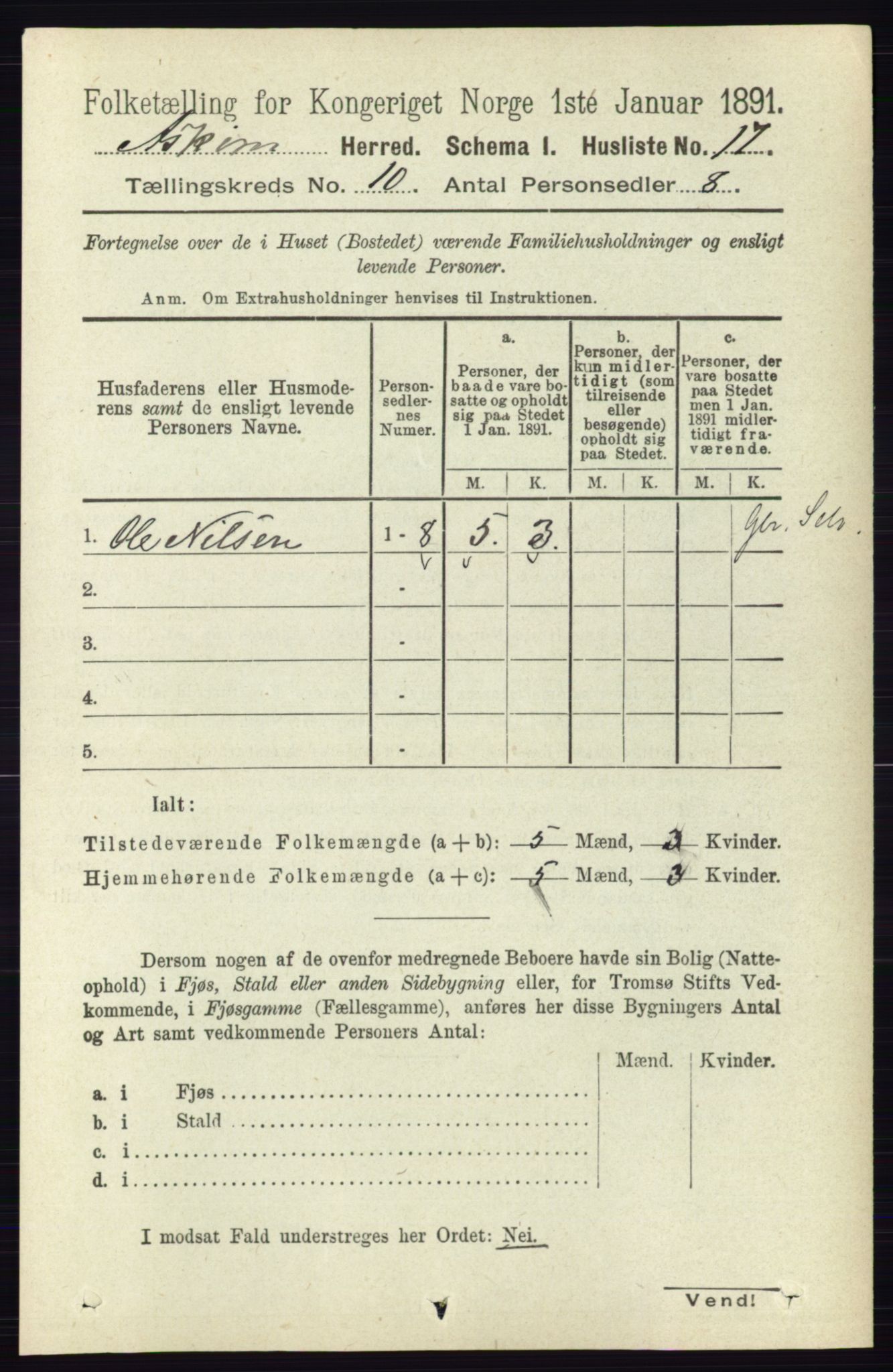 RA, 1891 census for 0124 Askim, 1891, p. 1601