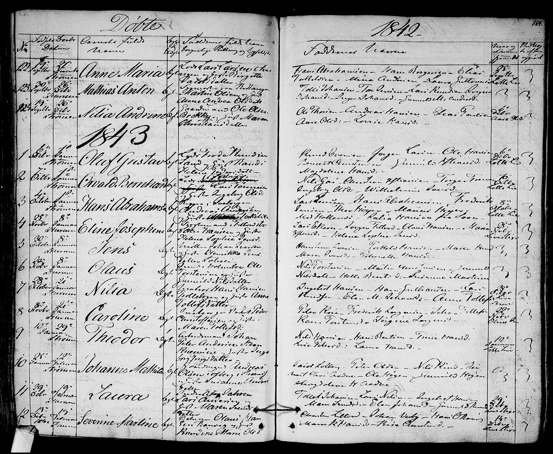 Hurum kirkebøker, SAKO/A-229/F/Fa/L0010: Parish register (official) no. 10, 1827-1846, p. 164