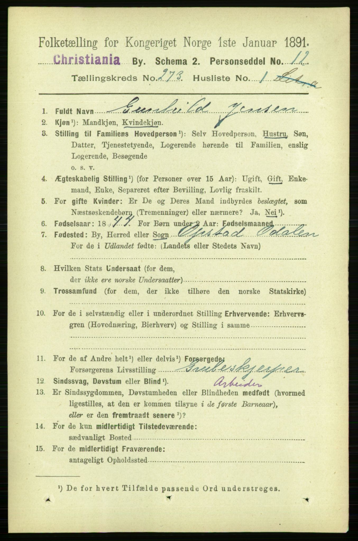 RA, 1891 census for 0301 Kristiania, 1891, p. 165771