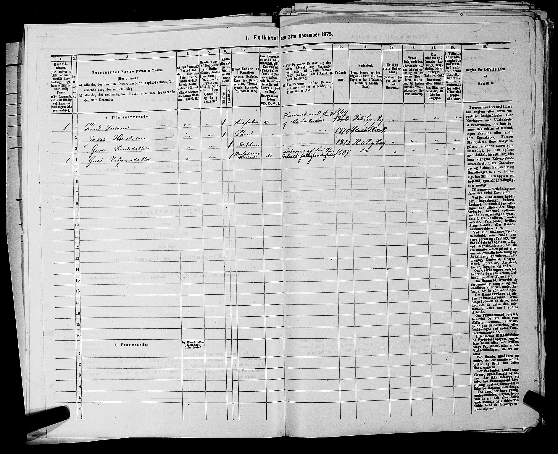 SAKO, 1875 census for 0620P Hol, 1875, p. 163