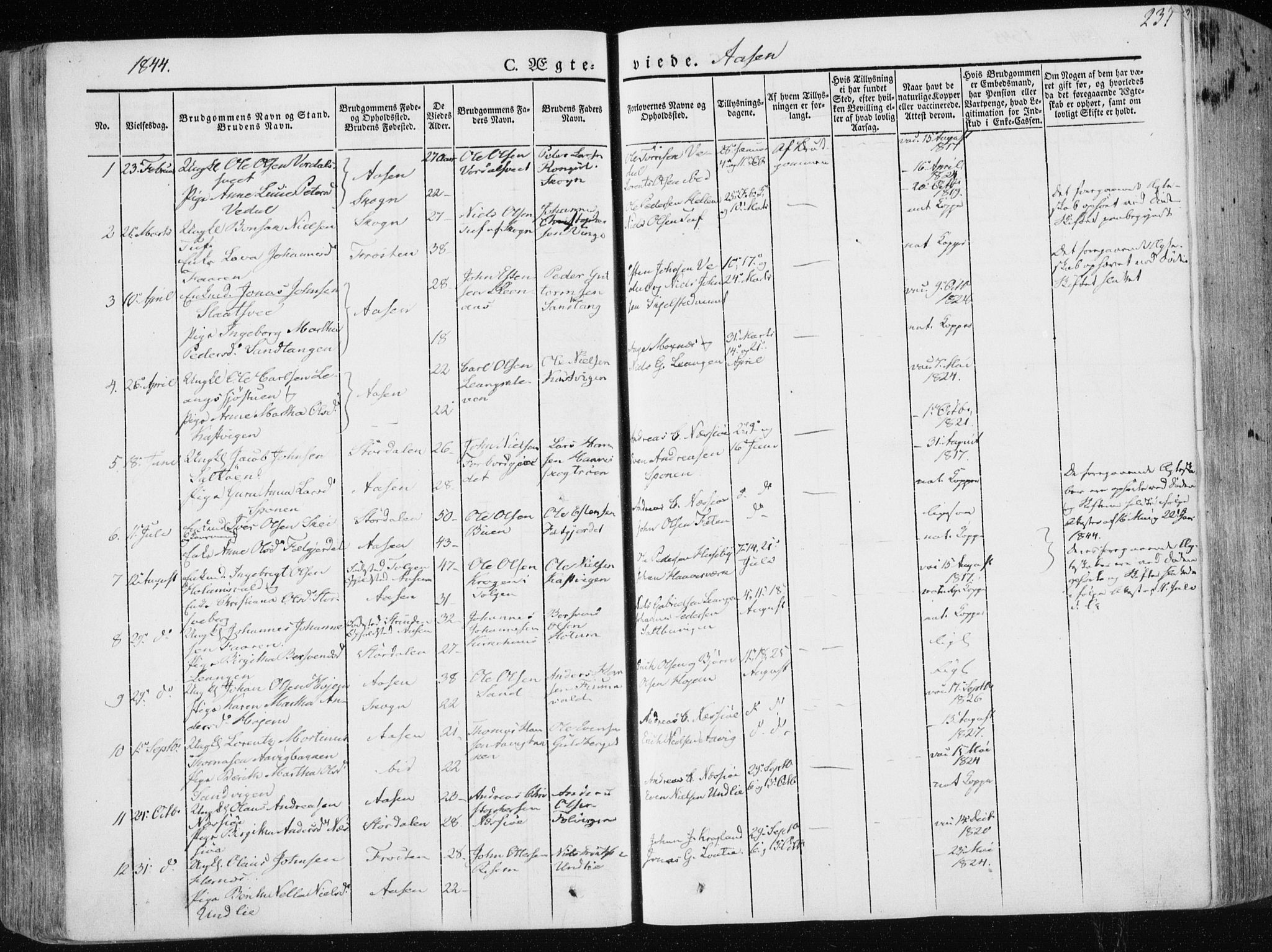 Ministerialprotokoller, klokkerbøker og fødselsregistre - Nord-Trøndelag, AV/SAT-A-1458/713/L0115: Parish register (official) no. 713A06, 1838-1851, p. 237