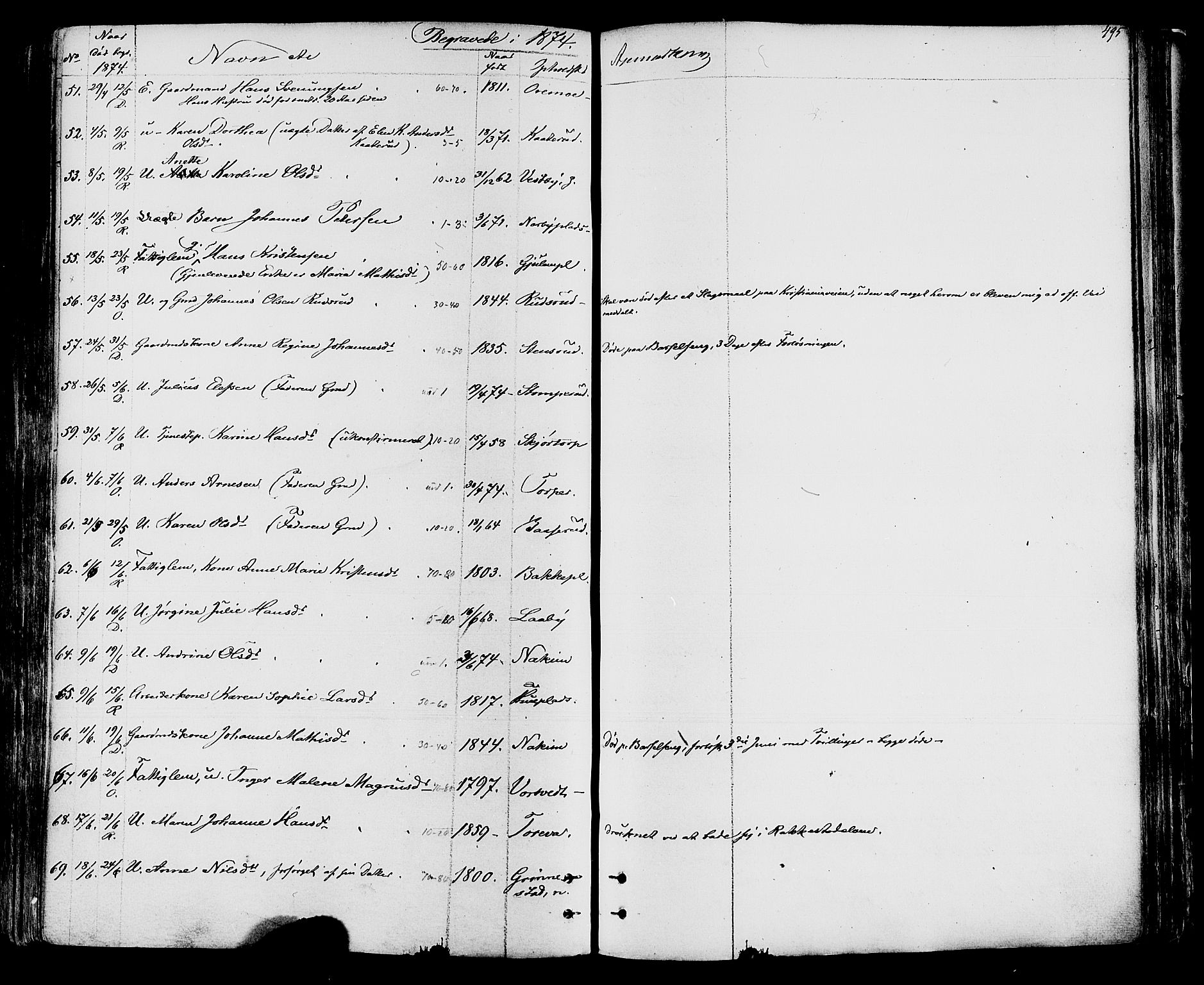 Rakkestad prestekontor Kirkebøker, AV/SAO-A-2008/F/Fa/L0011: Parish register (official) no. I 11, 1862-1877, p. 495