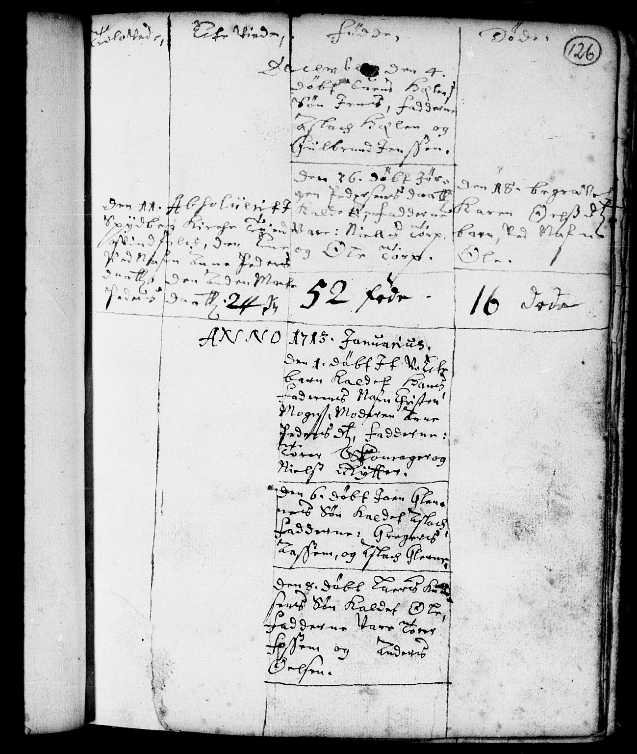 Spydeberg prestekontor Kirkebøker, AV/SAO-A-10924/F/Fa/L0001: Parish register (official) no. I 1, 1696-1738, p. 126