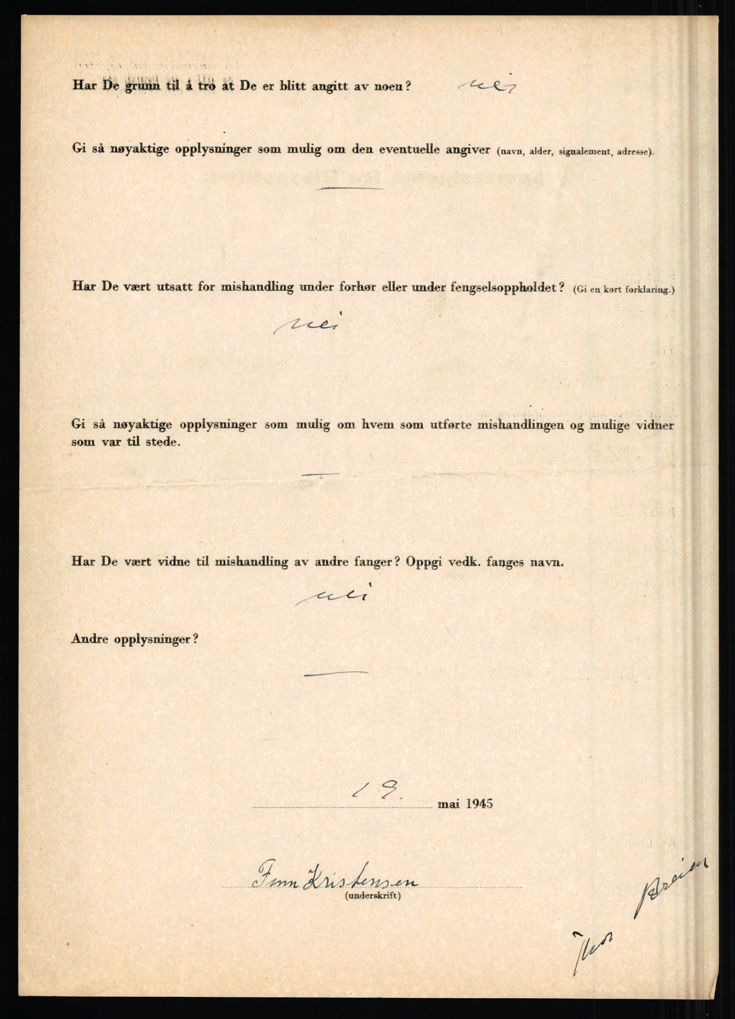 Rikspolitisjefen, AV/RA-S-1560/L/L0009: Karlsen, Aksel Emanuel - Kristiansen, Øivind Vetre, 1940-1945, p. 896